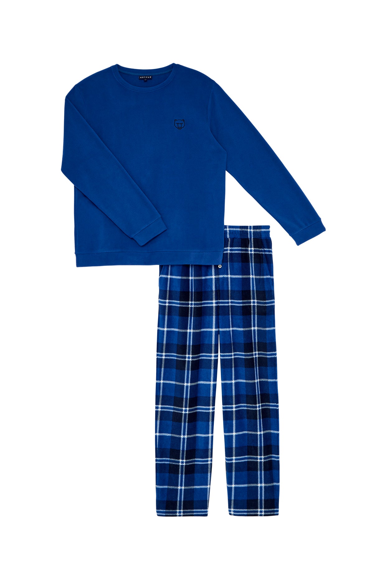 arthur-bob-ralf-pyjama-polaire-marine-homme image 3