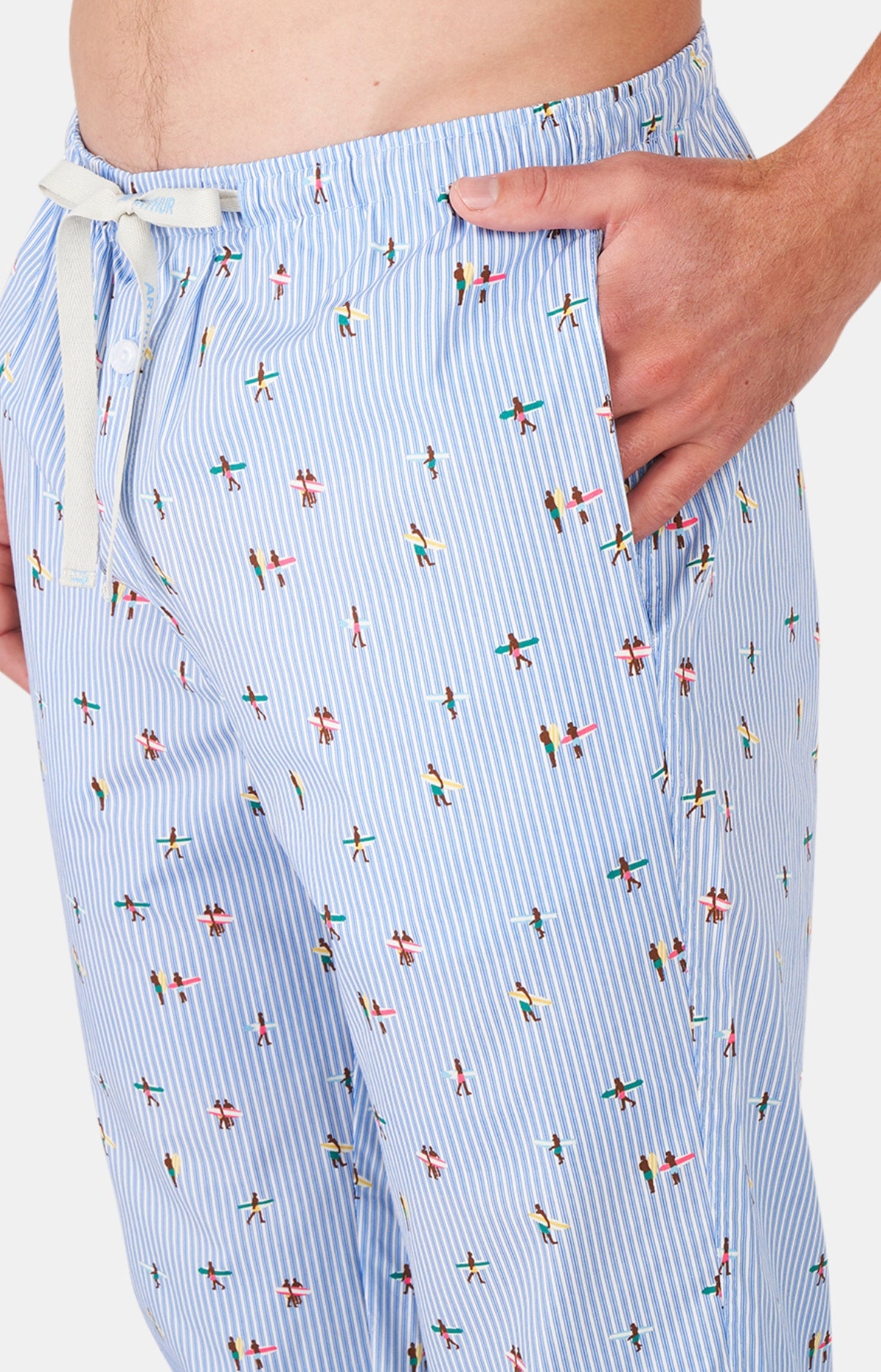 arthur-bob-pyjama-surf-bleu-bouton-coton-bio image 6