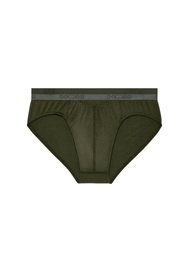 hom-ho1-slip-homme-modal-coton-kaki-fonc image 1