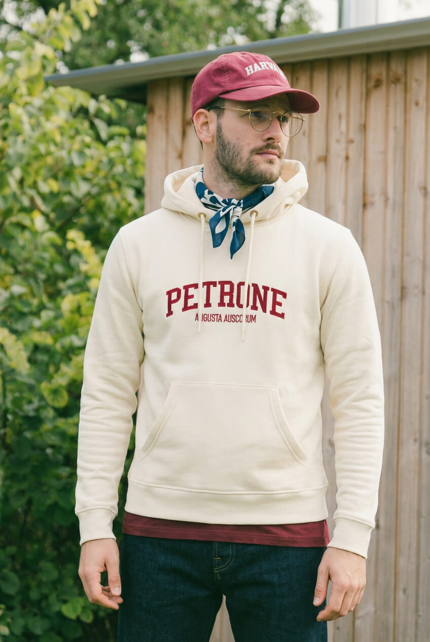 p-trone-hoodie-college-sweat-capuche-bleu-marine image 2