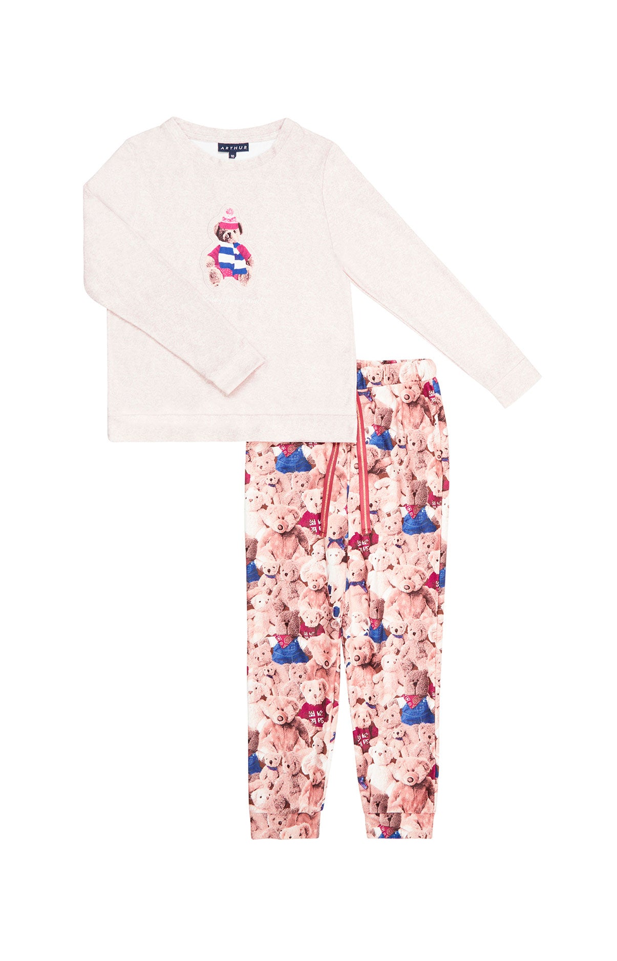 arthur-bob-pyjama-enfant-polaire-teddy-beige-chaud-hiver image 3