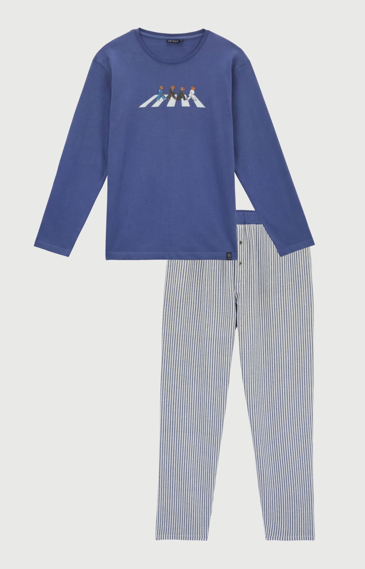 arthur-a-bear-road-pyjama-homme-coton-bleu-xl image 3