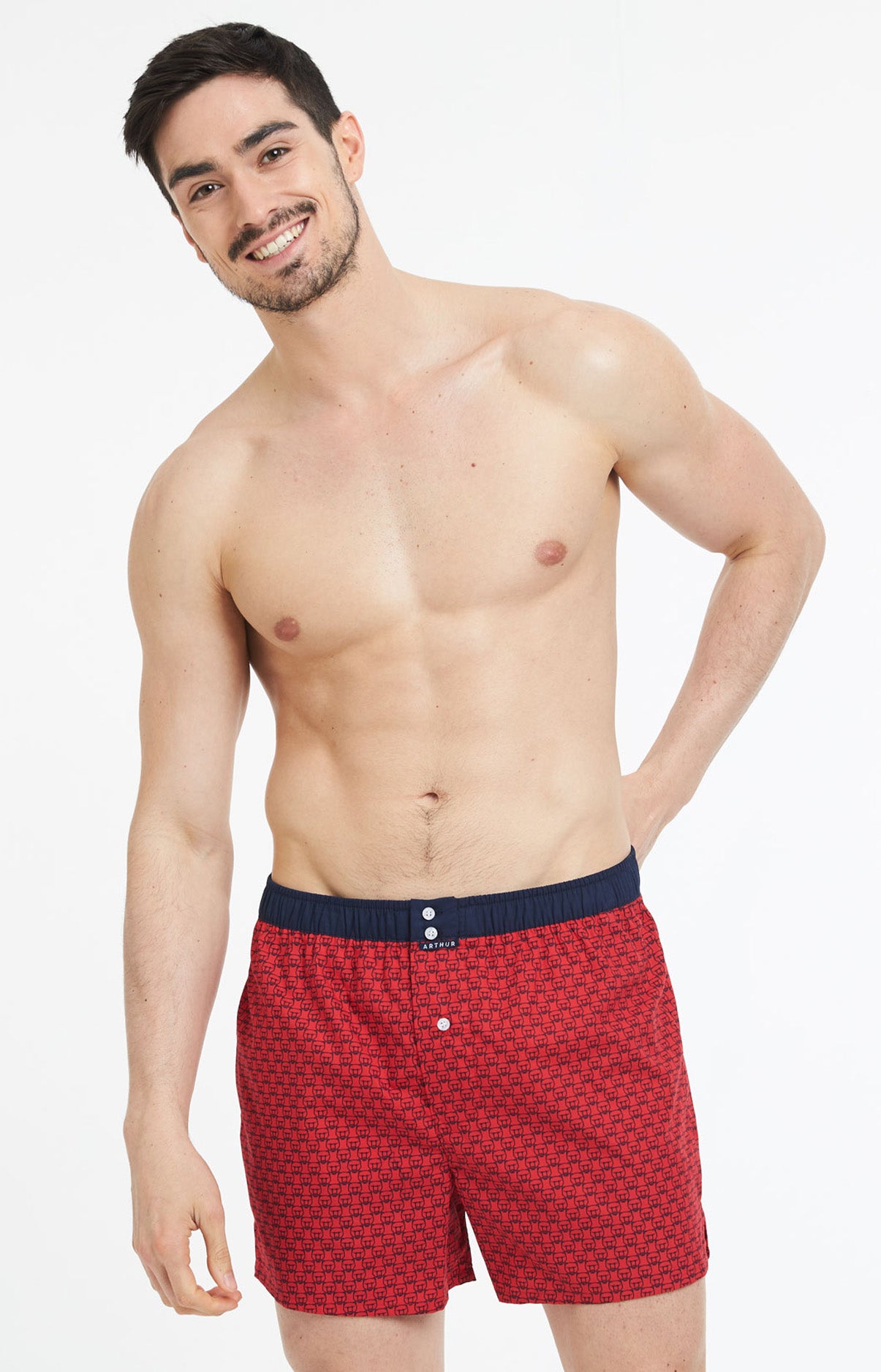 arthur-le-club-n-003-cale-on-homme-rouge-coton image 2