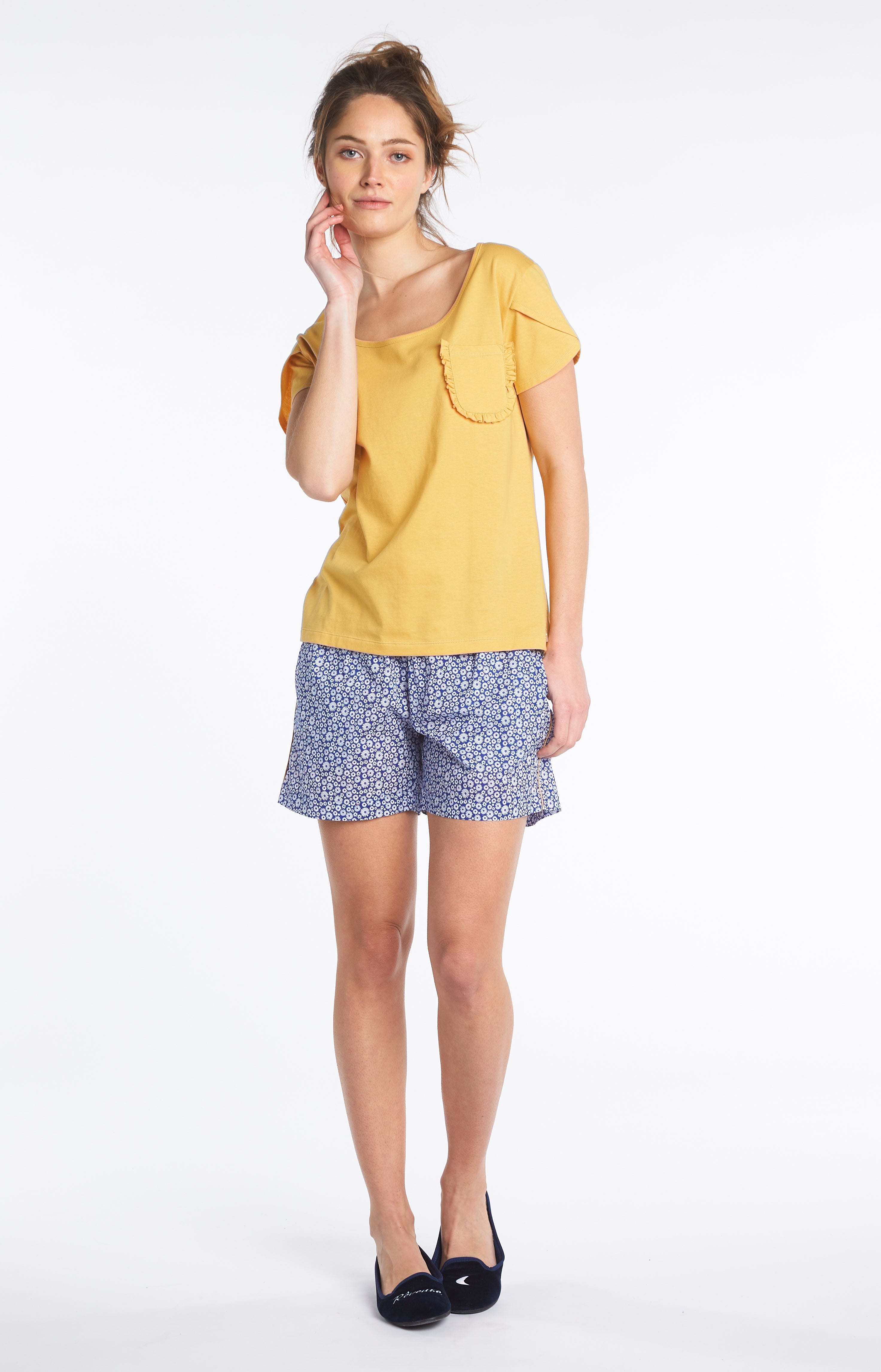 arthur-marguerite-short-femme-roi-m-voile-coton-floral image 1