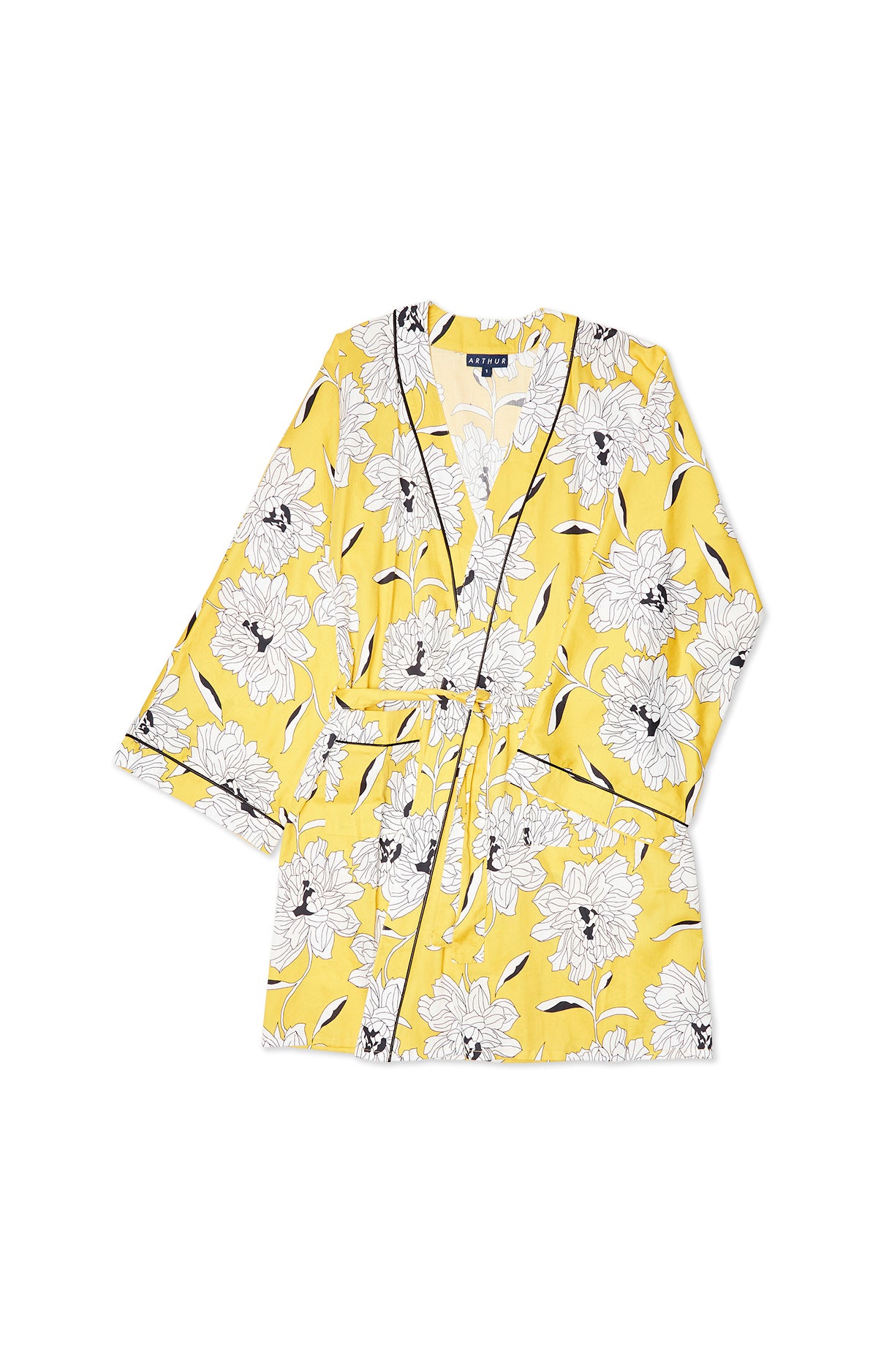 arthur-bob-simone-kimono-femme-jaune-coton-taille-3 image 3