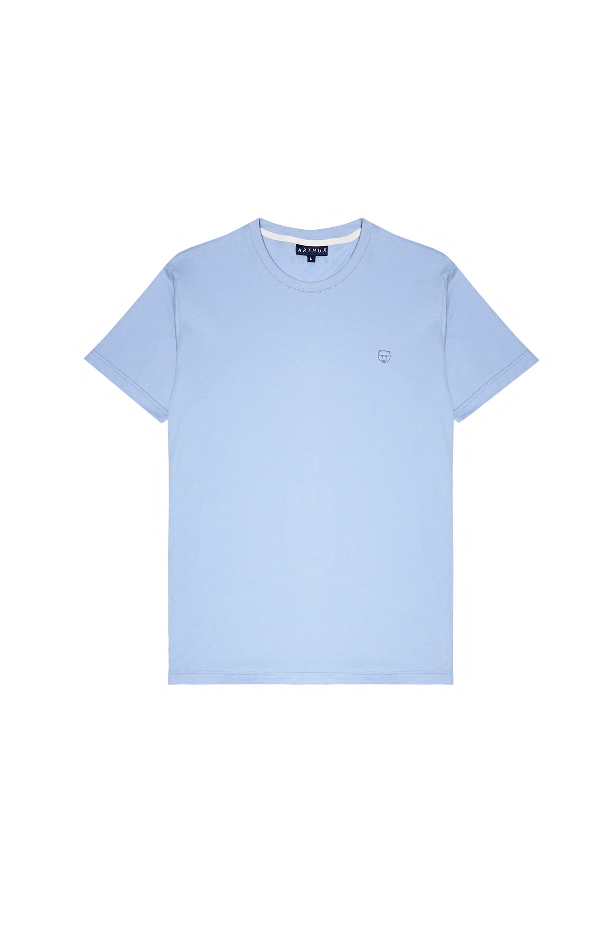 arthur-bob-tee-shirt-uni-ciel-coton-bio-homme image 3