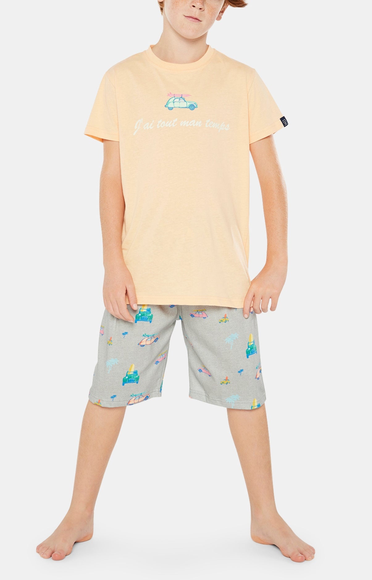 arthur-bob-pyjashort-enfant-2cv-gris-coton-bio image 4