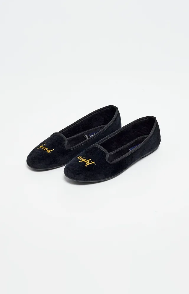 arthur-bob-good-night-ballerines-chaussons-femme-noires image 1