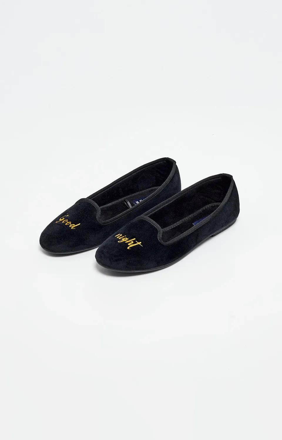 arthur-bob-good-night-ballerines-chaussons-femme-noires image 1