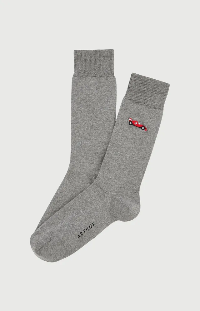 arthur-bob-grand-prix-sommeil-chaussettes-homme-gris image 1