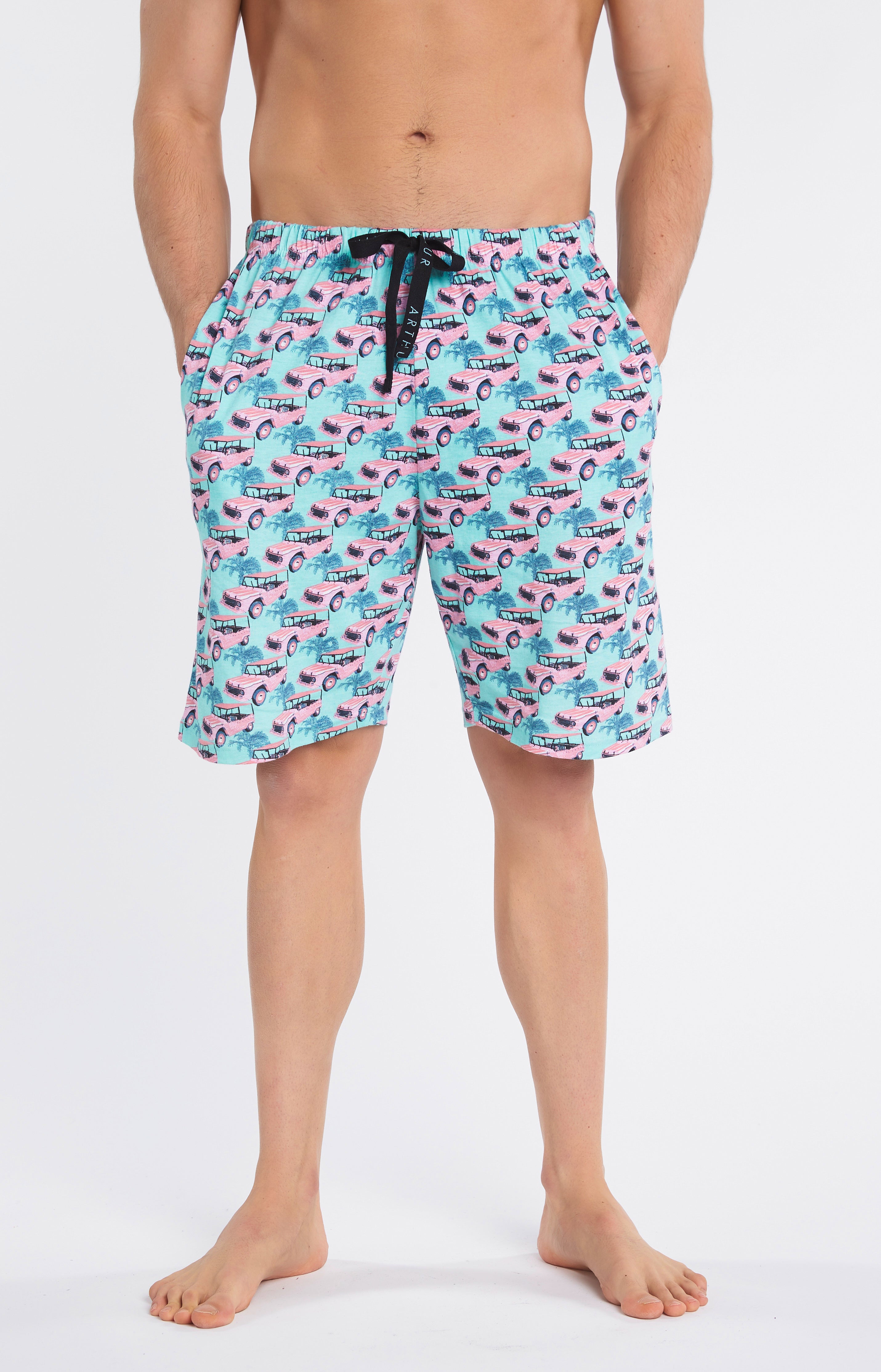 arthur-bob-mehari-pyjashort-coton-bio-homme-rose image 6
