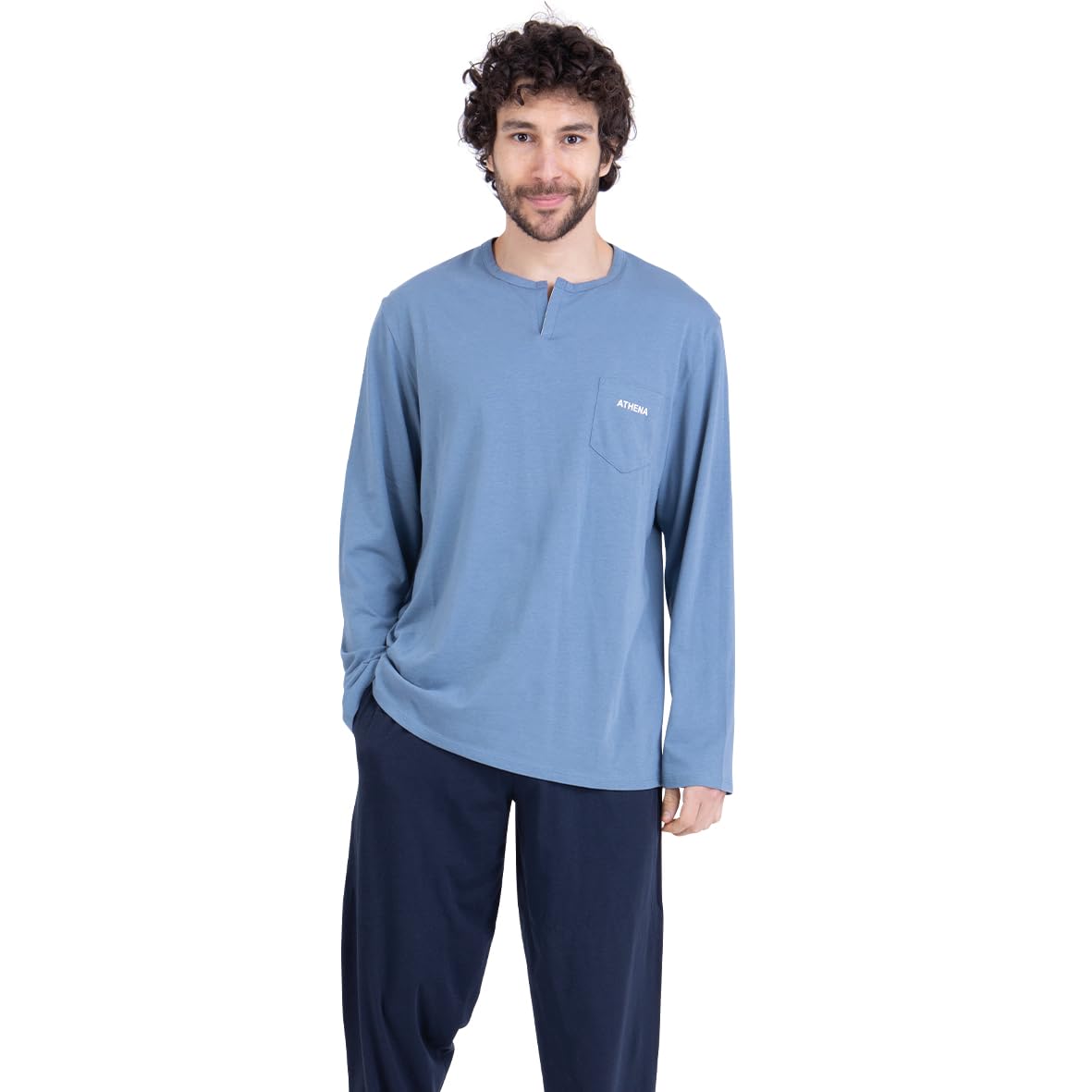 athena-easy-coton-pyjama-long-homme-l-chic-coton image 1