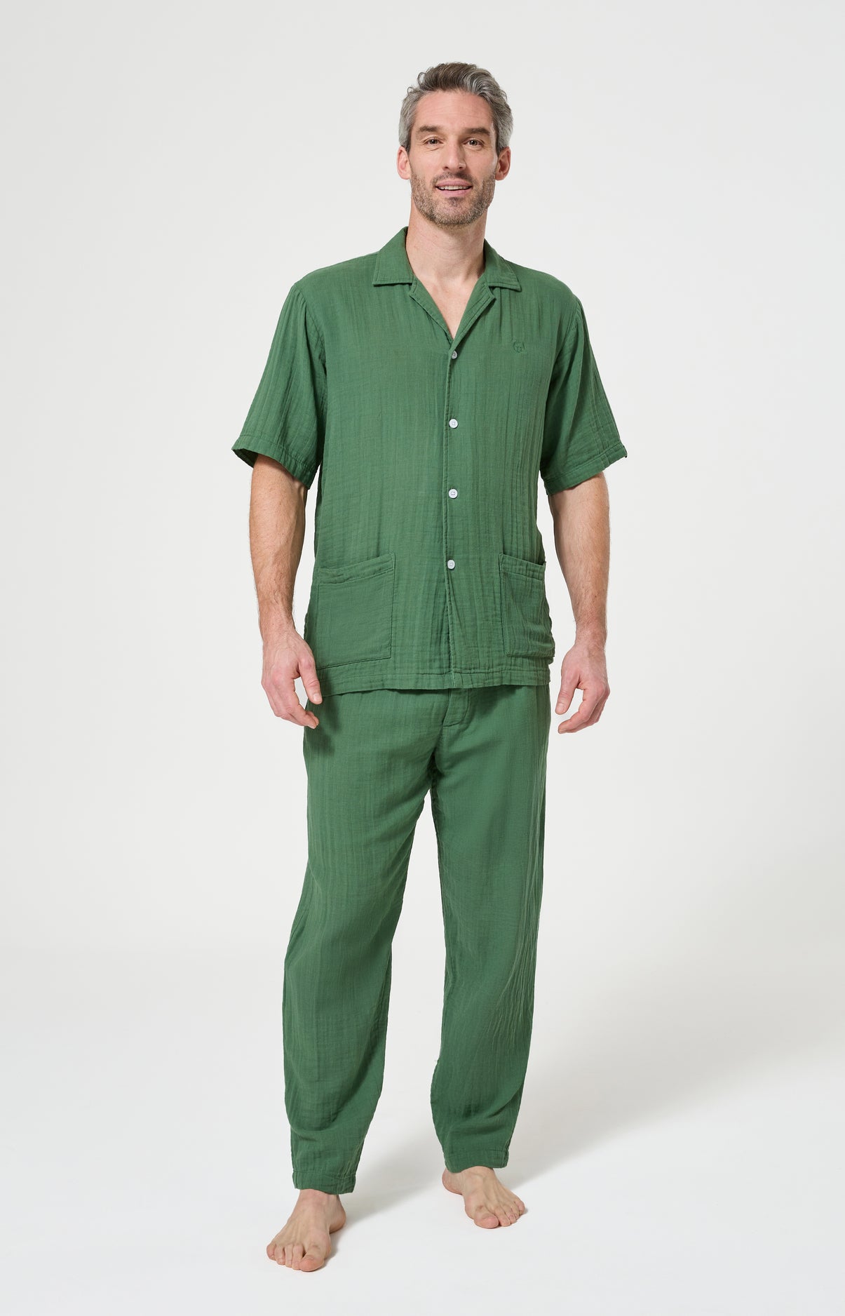 arthur-bob-pyjama-boutonn-gaze-coton-mousse-homme image 1