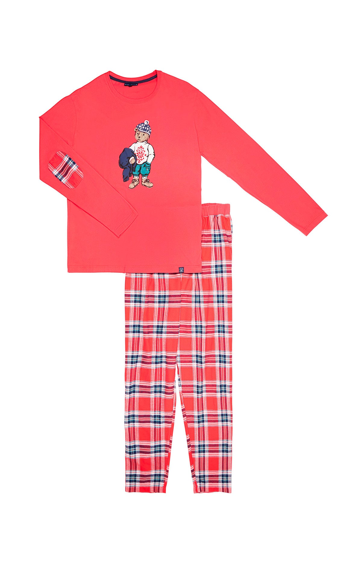 arthur-bob-pyjama-logan-rouge-homme-coton-chaud image 3