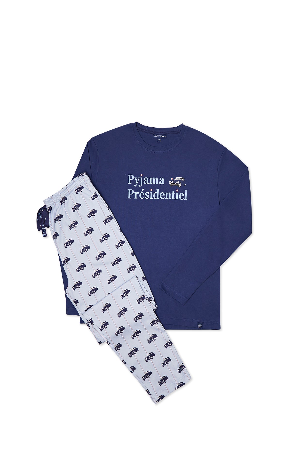 arthur-bob-pyjama-pr-sidentiel-homme-ciel-coton-bio-chaud image 3