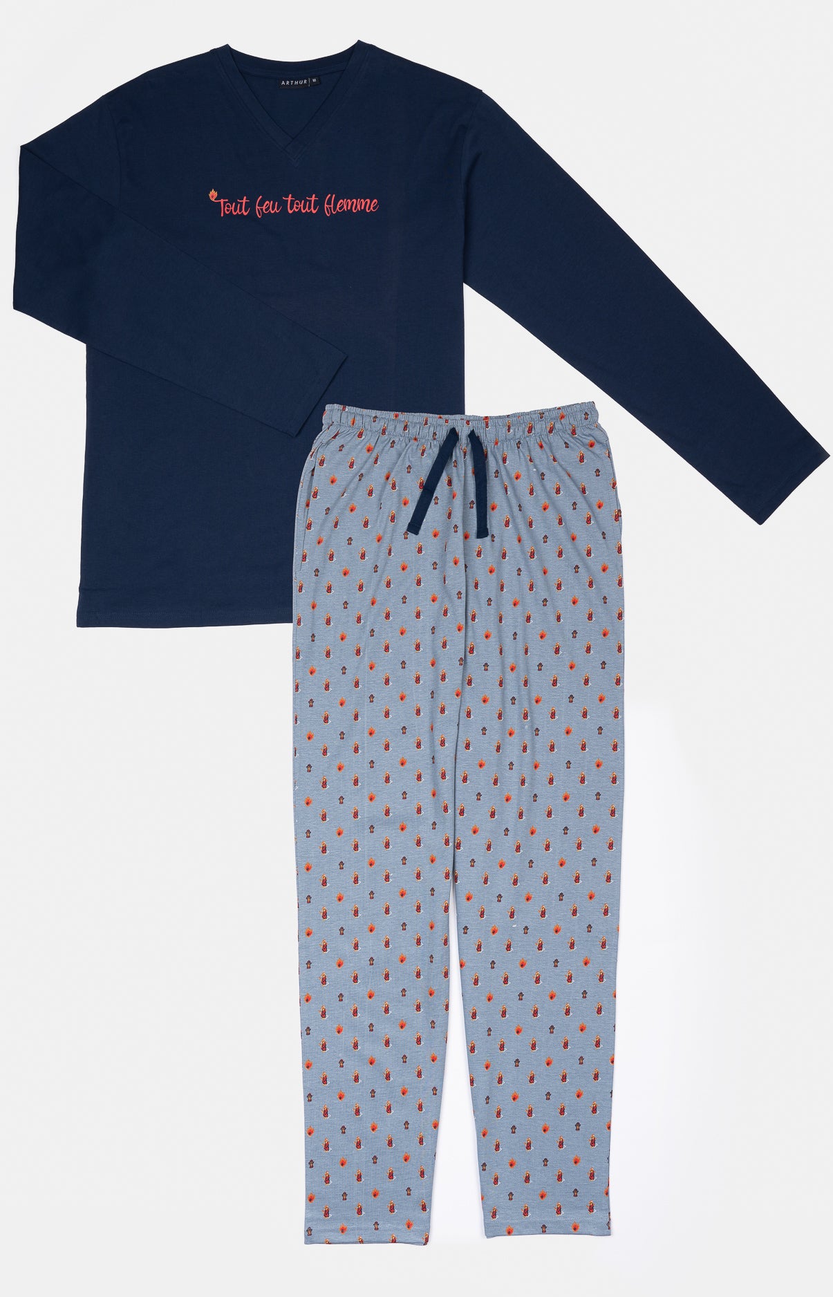 arthur-bob-pompier-pyjama-homme-jean-coton-manches-longues image 3