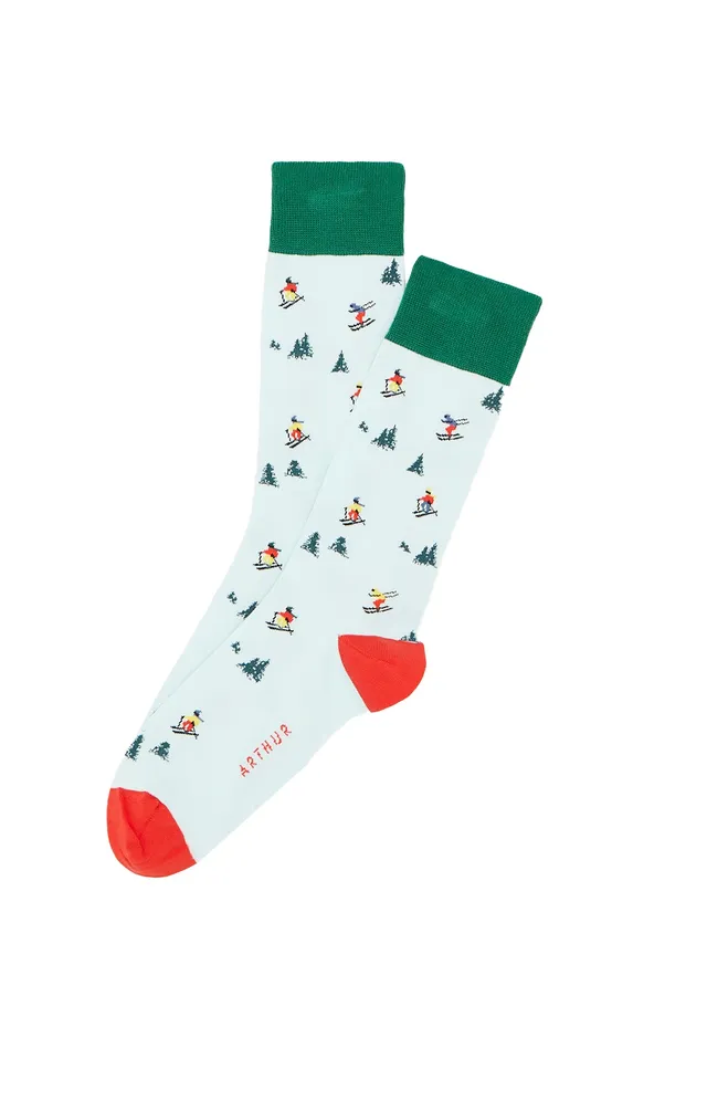 arthur-bob-chaussettes-skieurs-ciel-coton-bio-40-46 image 1