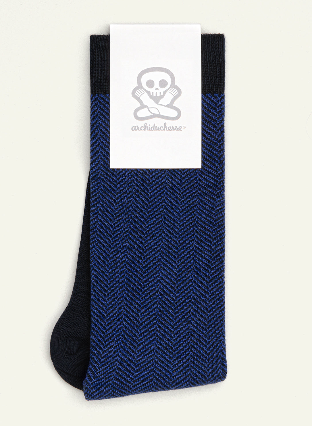archiduchesse-fantaisie-chevronn-e-bleue-chaussettes-coton image 3