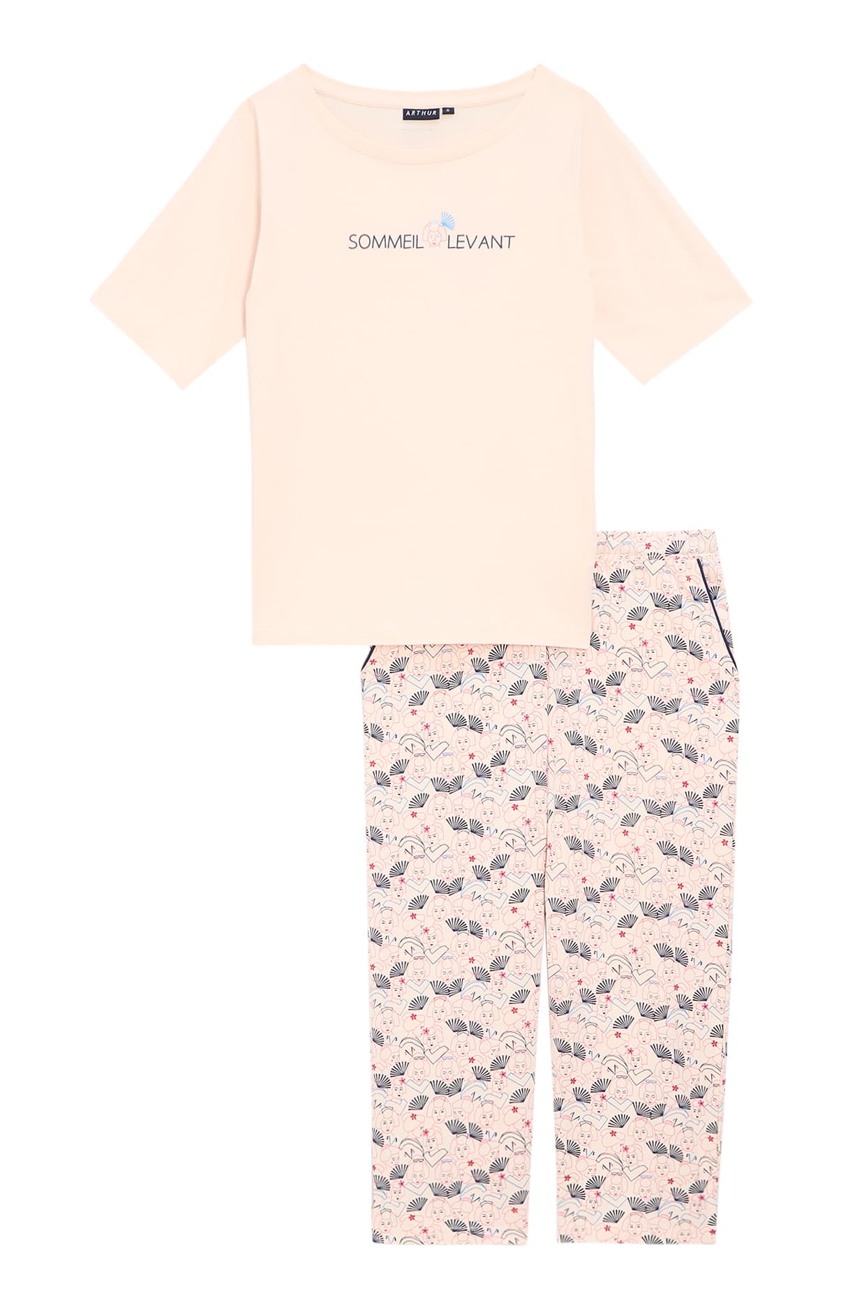 arthur-bob-sommeil-levant-pyjama-corsaire-poudre-coton-bio image 3