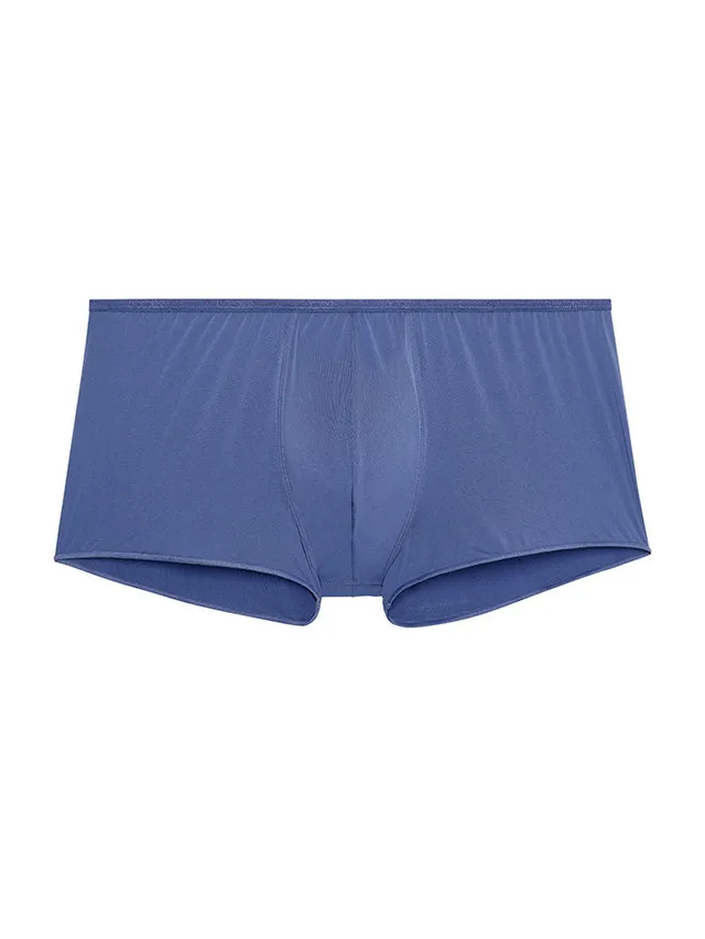 hom-plumes-trunk-boxer-homme-bleu-microfibre-invisible image 1