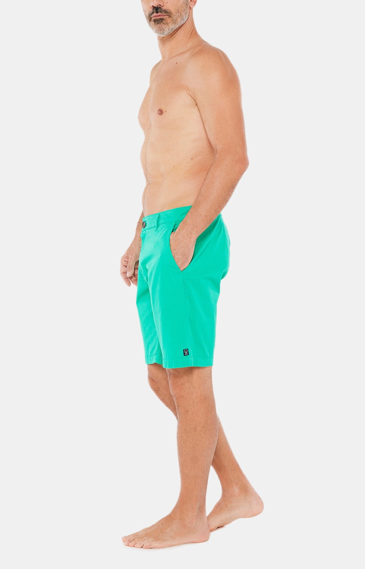 arthur-bob-bermuda-uni-vert-homme-m-gabardine-coton image 4