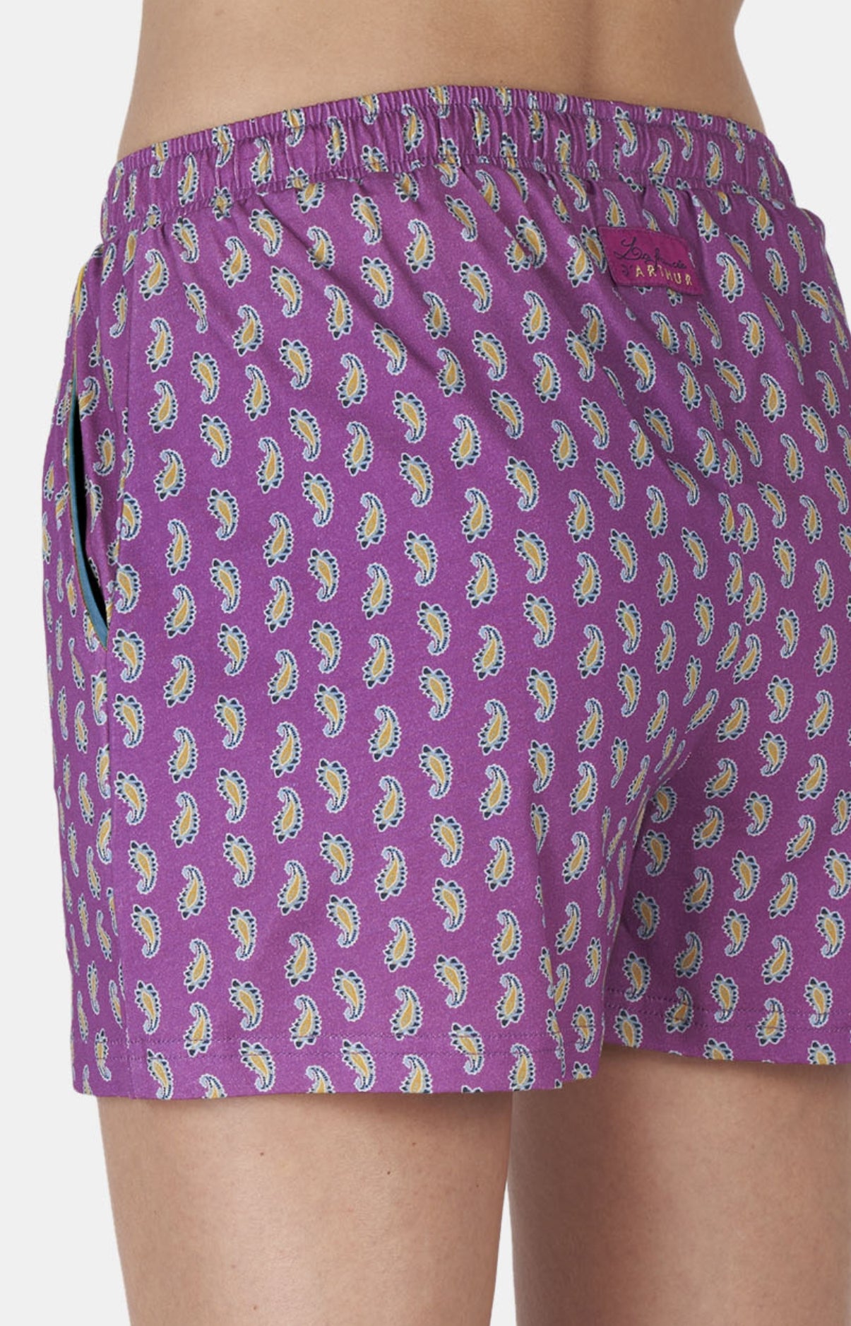 arthur-bob-short-coton-bio-pourpre-femme image 3
