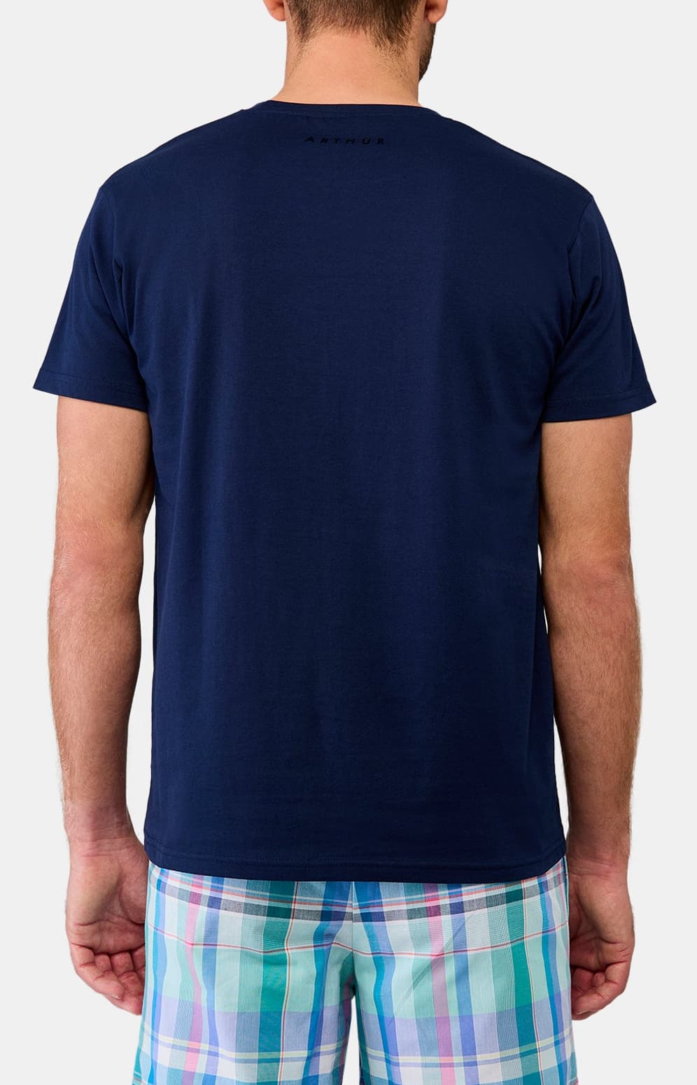 arthur-bob-tee-shirt-marine-coton-bio-homme-manches-courtes image 6