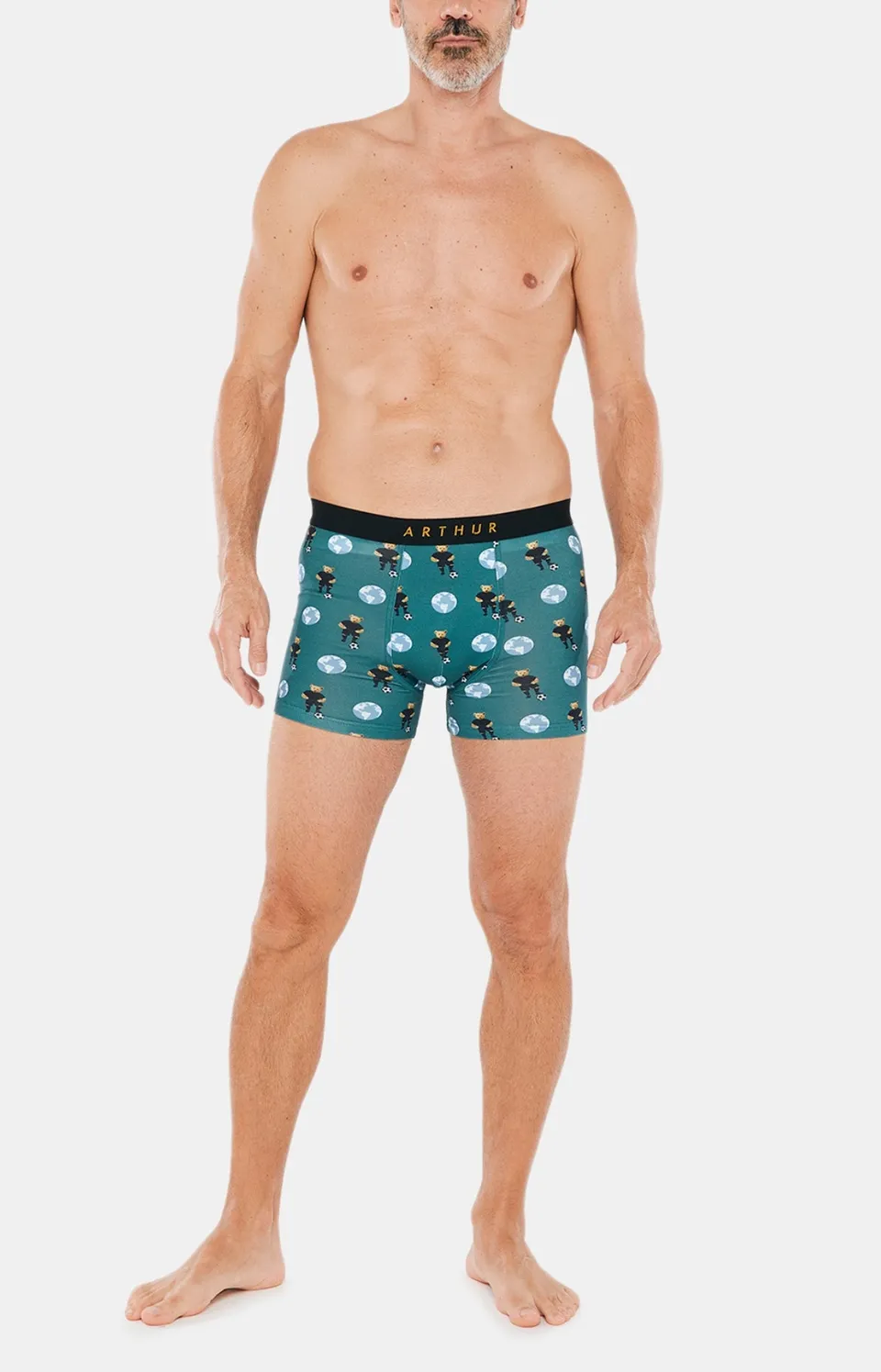 arthur-bob-boxer-teddy-foot-homme-coton-sapin image 1