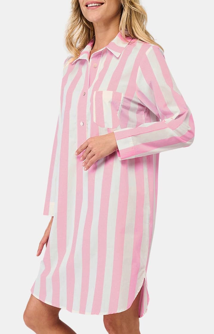 arthur-bob-liquette-rayure-louise-chemise-nuit-rose image 4