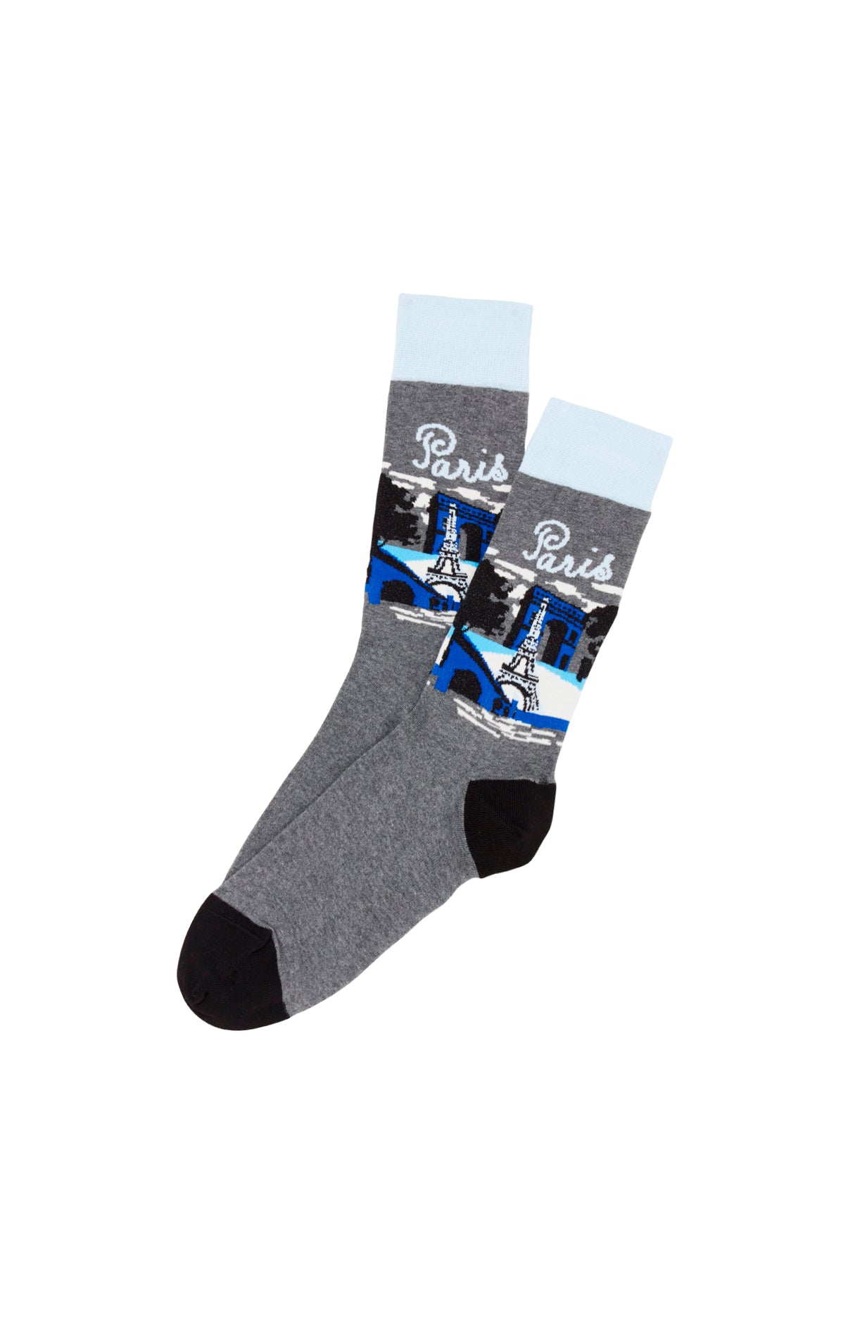 arthur-bob-paris-gris-chaussettes-homme-coton-bio-40-46 image 1