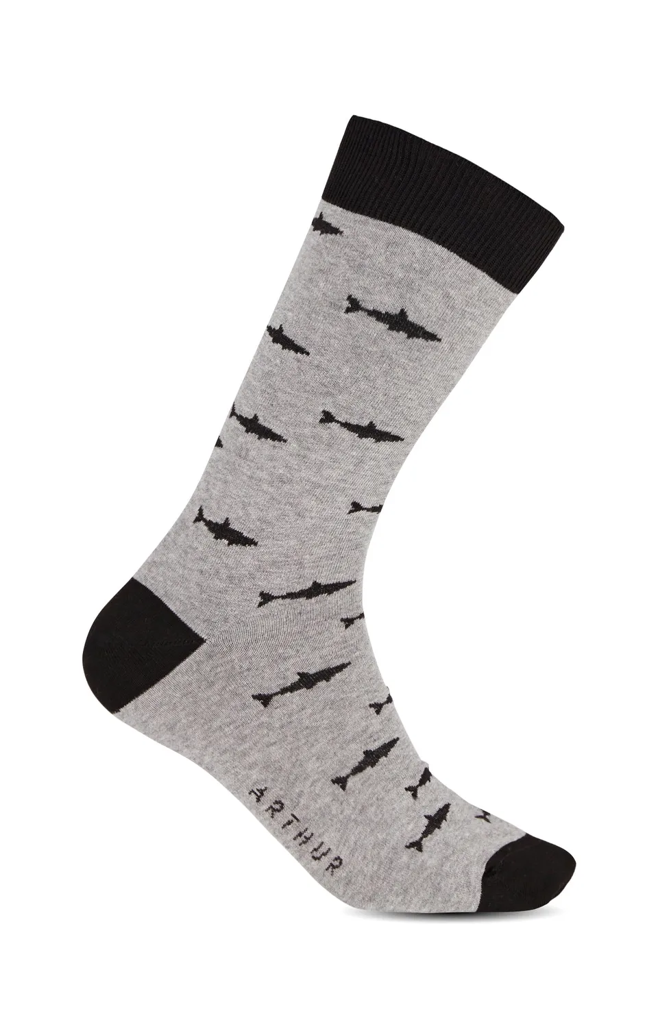 arthur-bob-requin-gris-chaussettes-gris-coton image 1