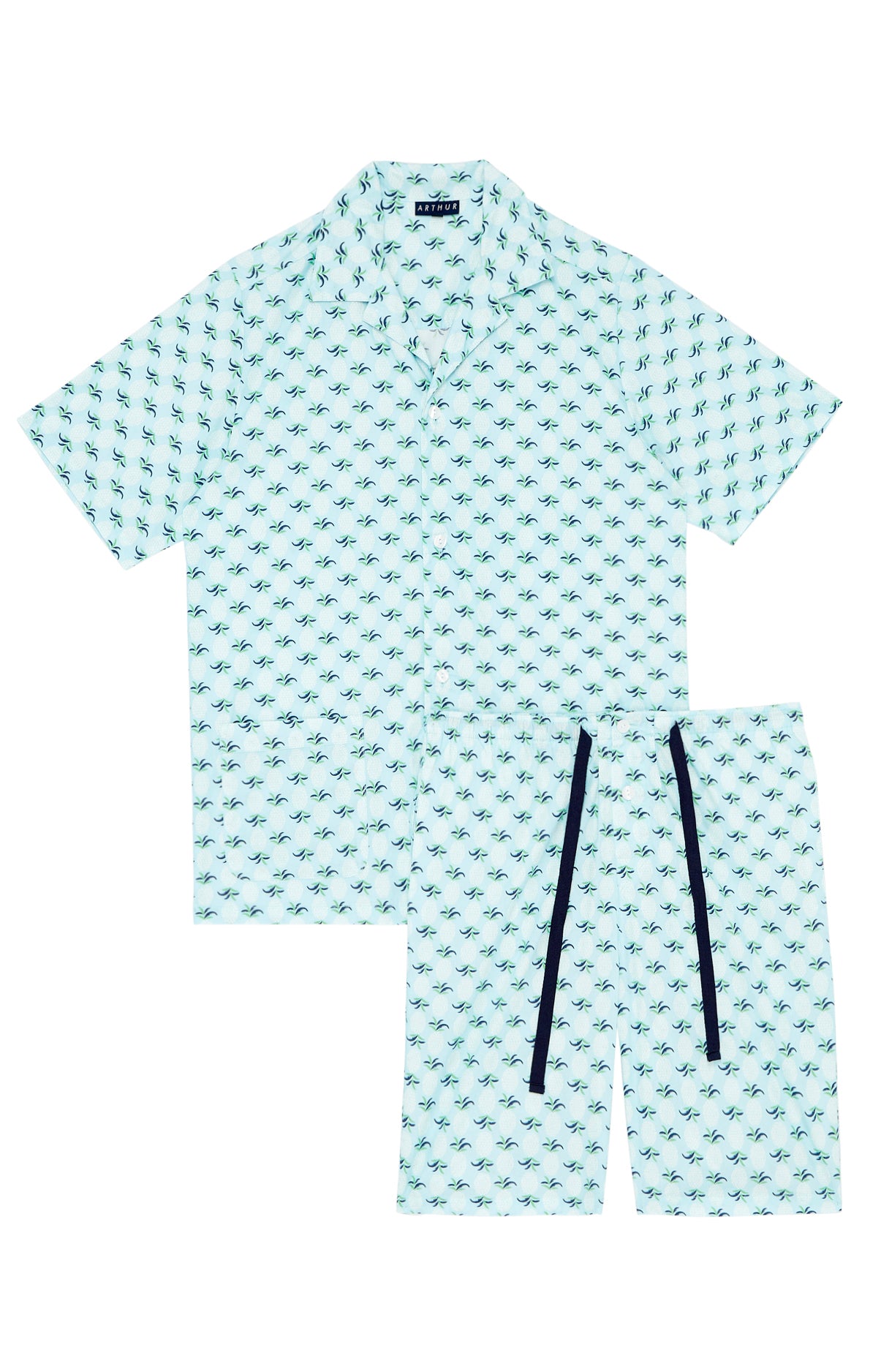 arthur-bob-ananas-pyjama-court-coton-lagon-m image 4
