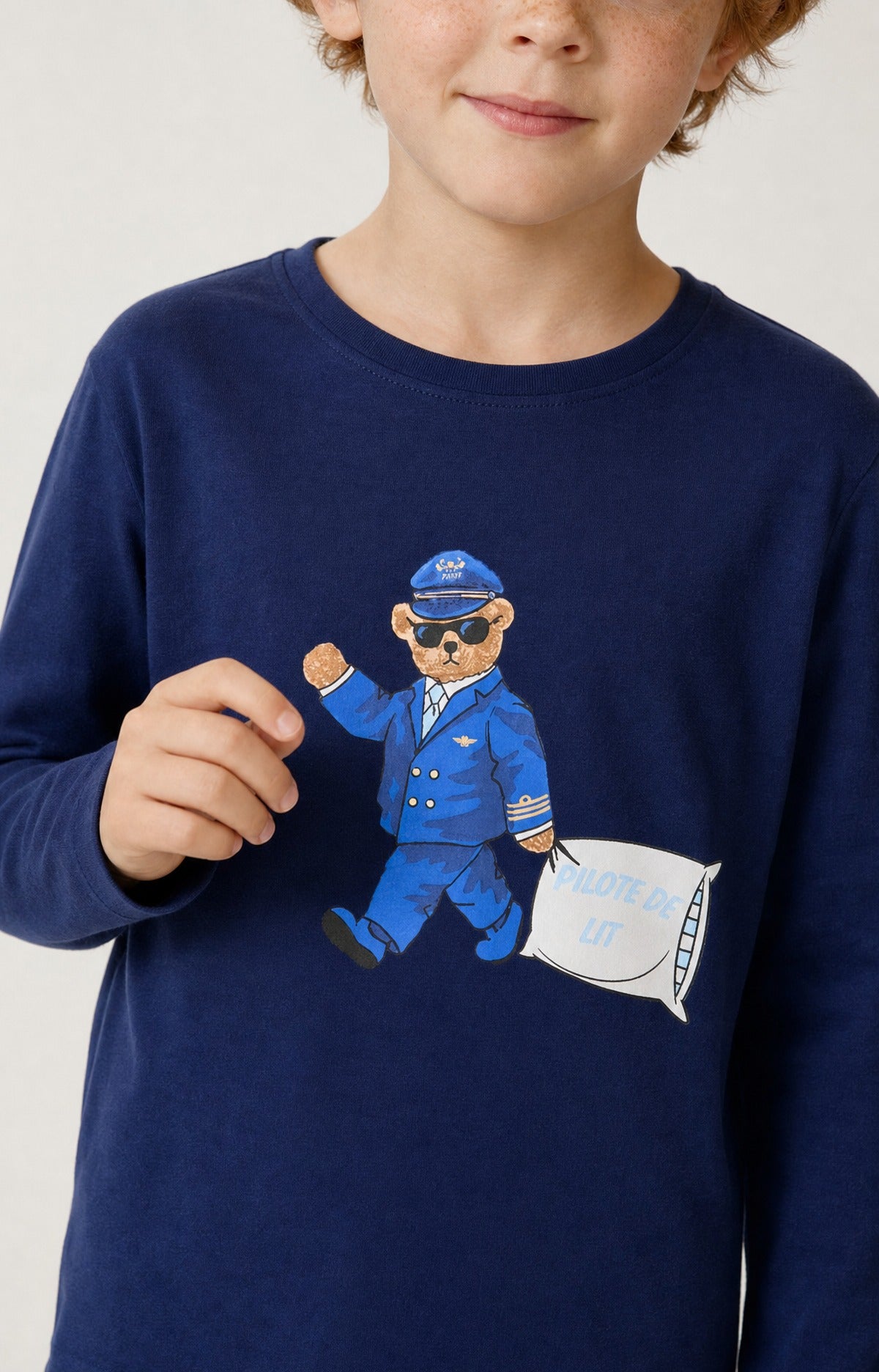 arthur-bob-pyjama-pilote-de-lit-marine-coton-bio image 2