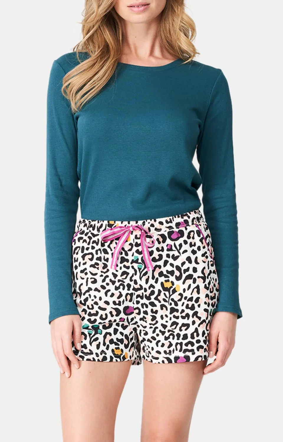 arthur-bob-short-l-opard-coton-bio-multicolore image 1