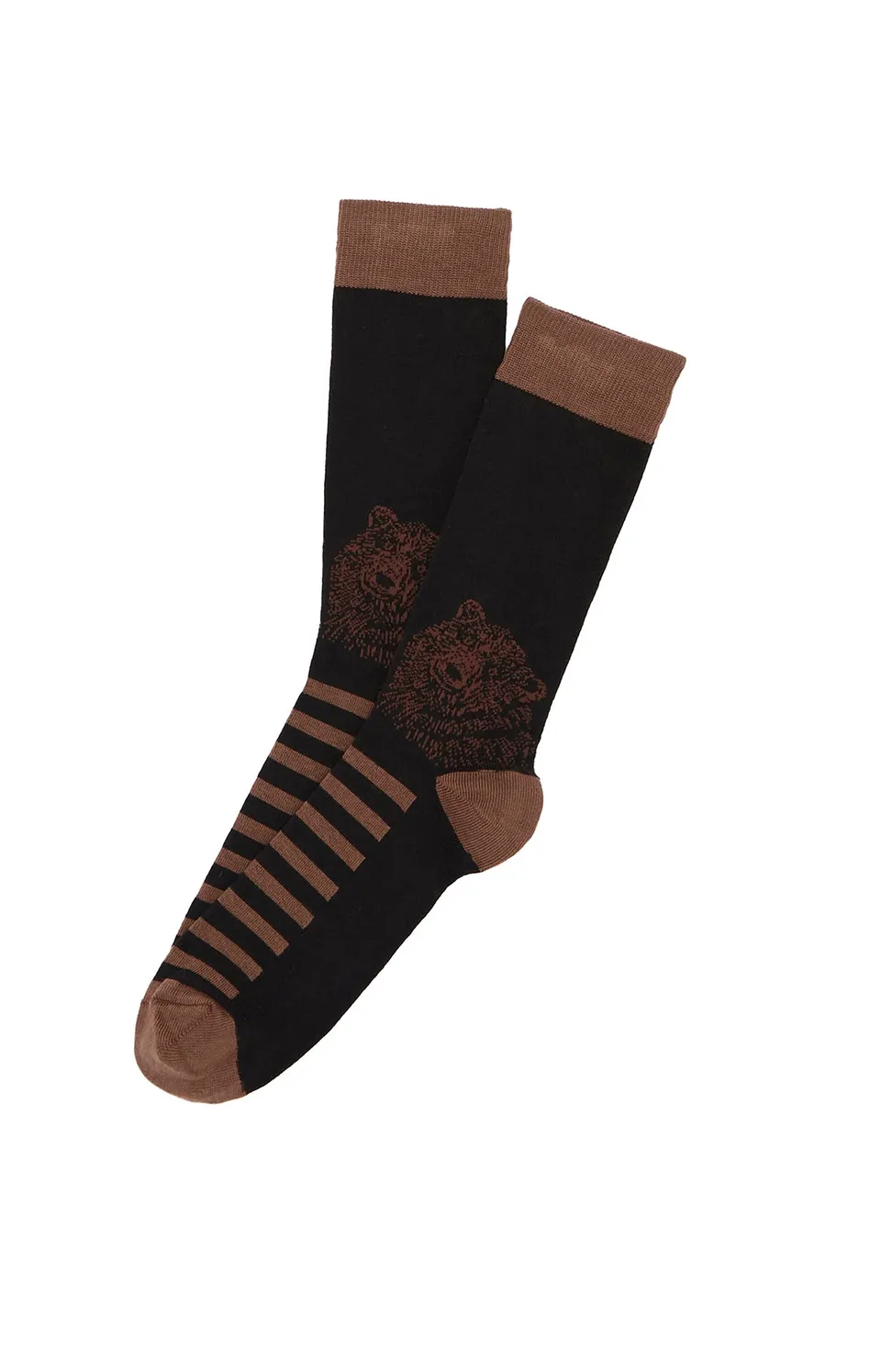 arthur-ours-noir-chaussettes-homme-coton-bio-noir image 1