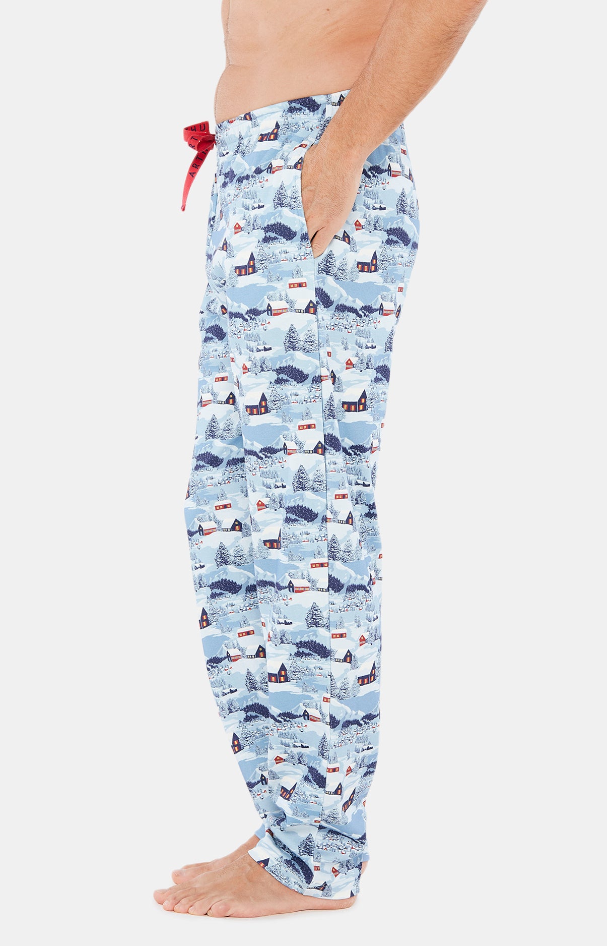 arthur-bob-petits-chalets-pyjama-homme-bleu-coton-bio image 5