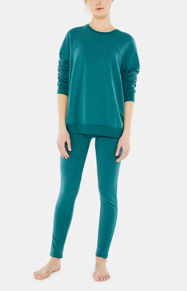 arthur-bob-pyjama-yoga-coton-femme-meraude-stretch image 1