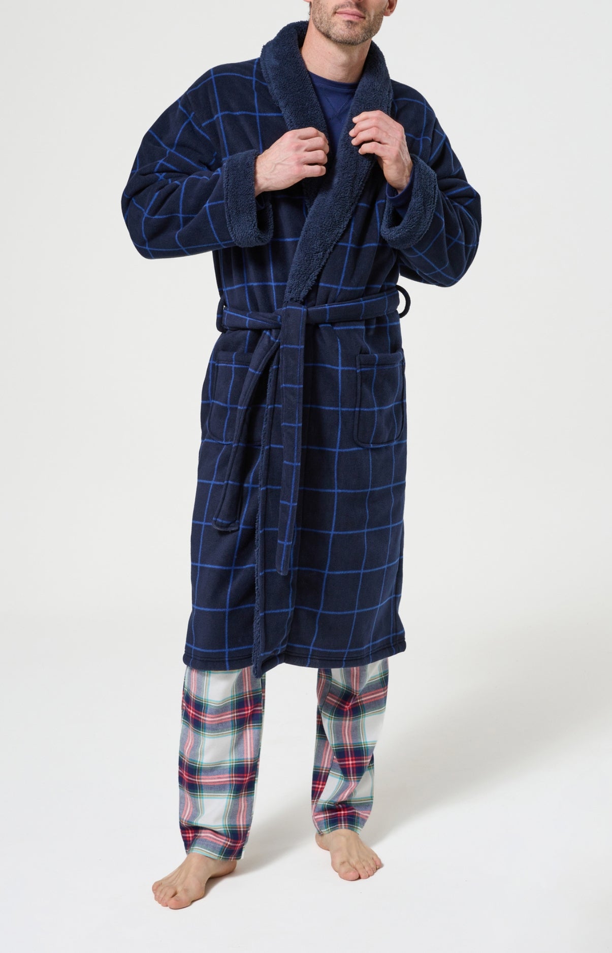arthur-bob-windsor-robe-de-chambre-homme-marine image 1