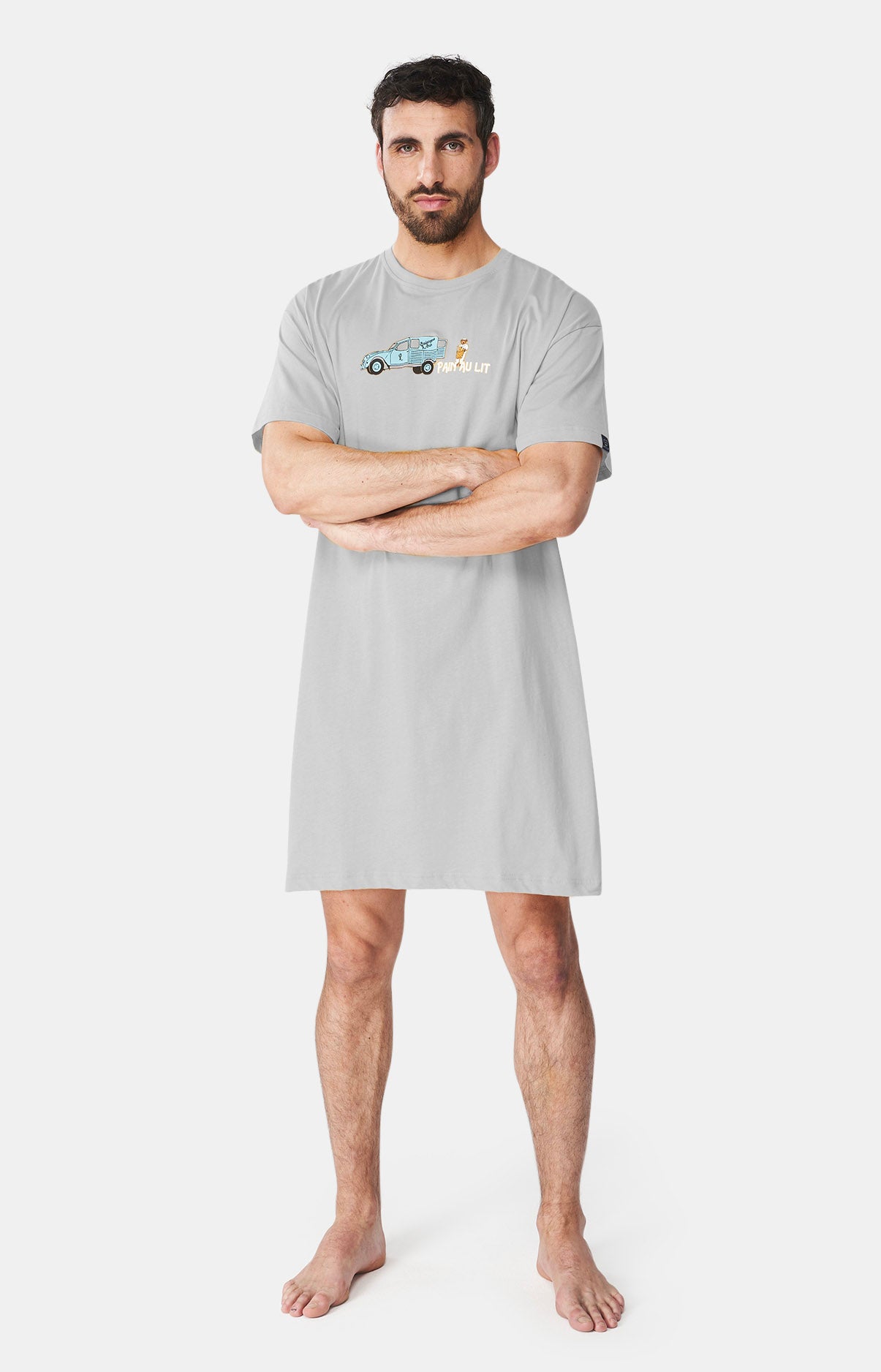 arthur-bob-maxi-tee-shirt-pain-au-lit-chemise-de-nuit-gris-tu image 1