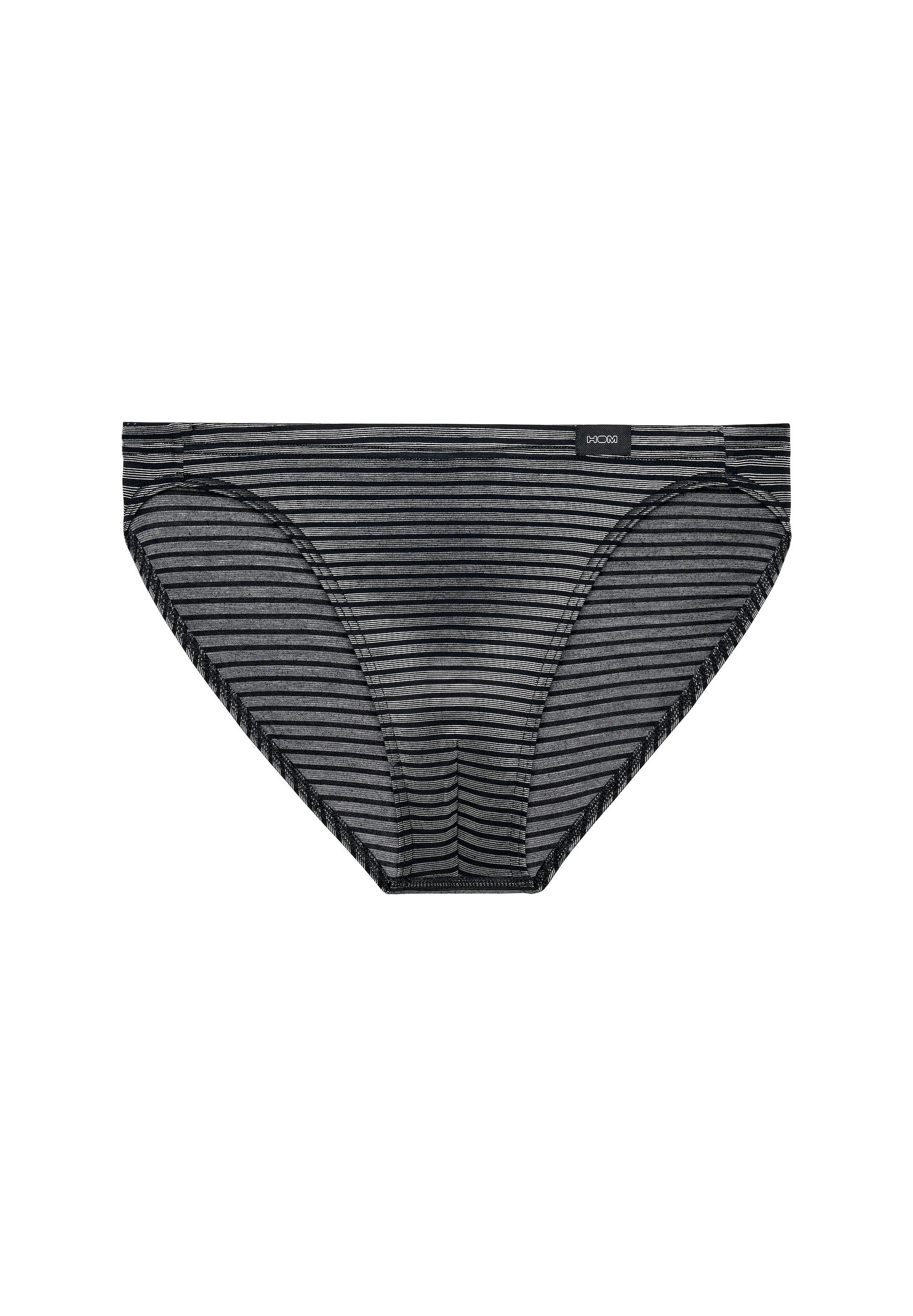 hom-monsieur-403250-micro-slip-rayures-noir-modal-respirant image 1