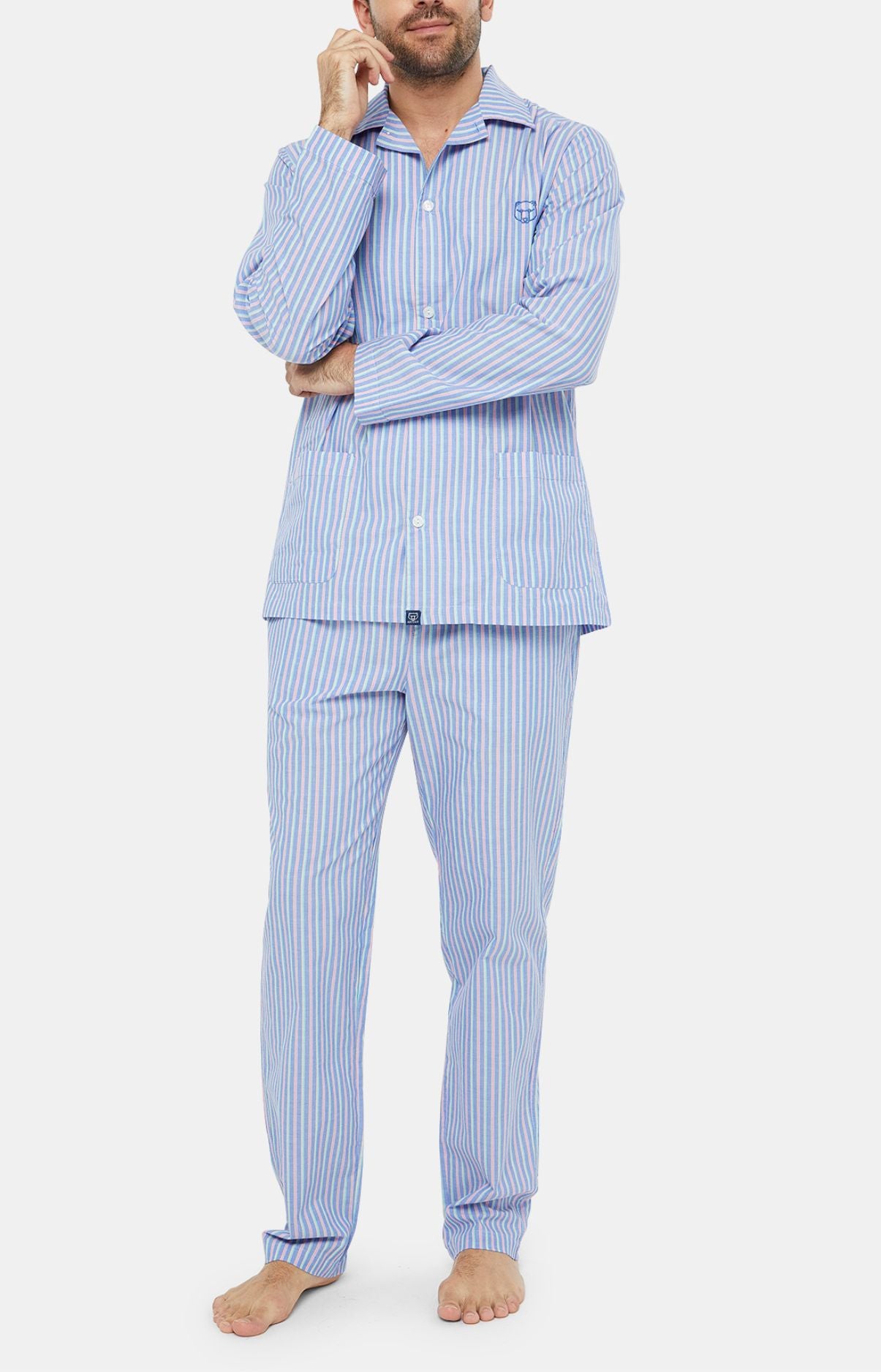 arthur-bob-riverside-pyjama-boutonn-coton-multicolore-l image 1