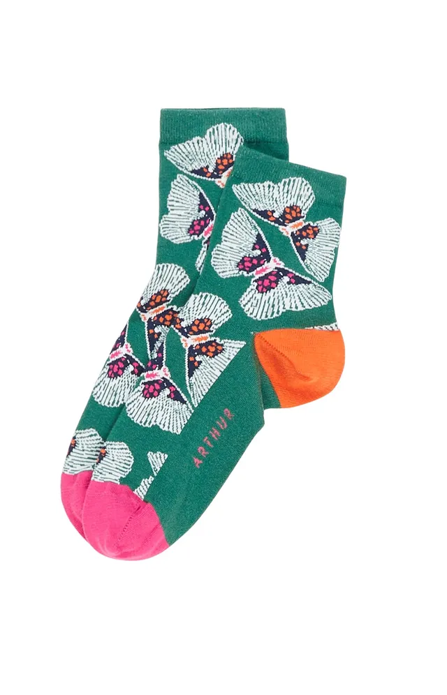arthur-papillon-chaussettes-femme-meraude-36-40-coton image 1
