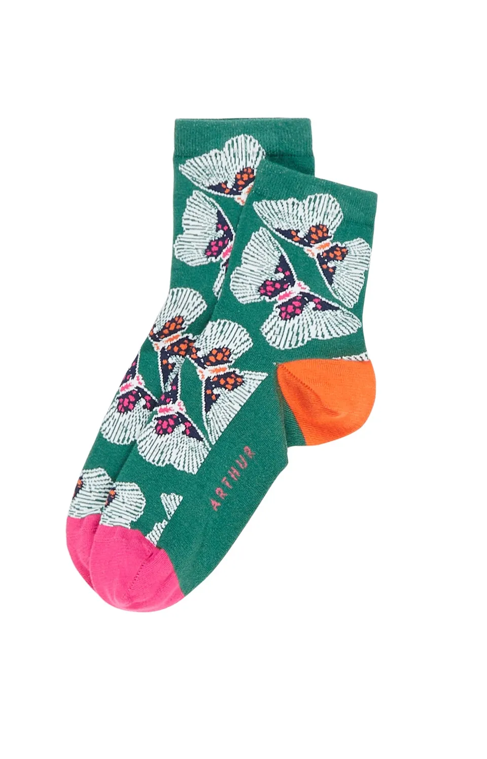 arthur-papillon-chaussettes-femme-meraude-36-40-coton image 1