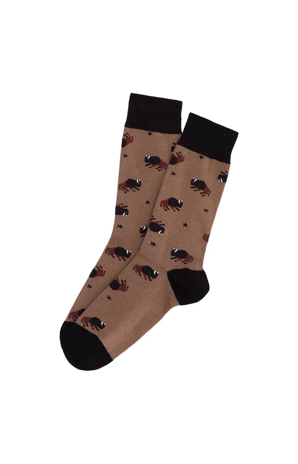 arthur-en-plaine-nuit-chaussettes-homme-caramel-coton image 1