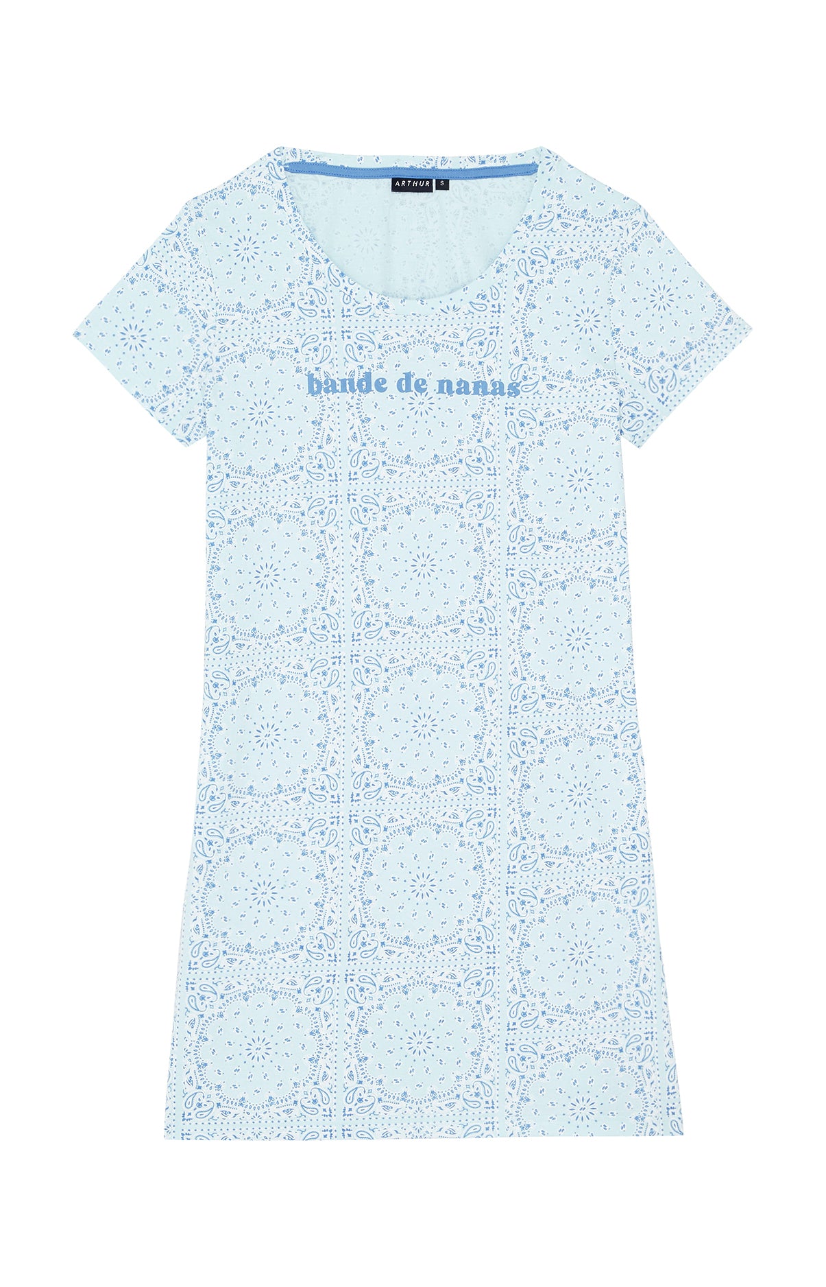 arthur-bob-bandana-chemise-de-nuit-ciel-coton-bio image 3