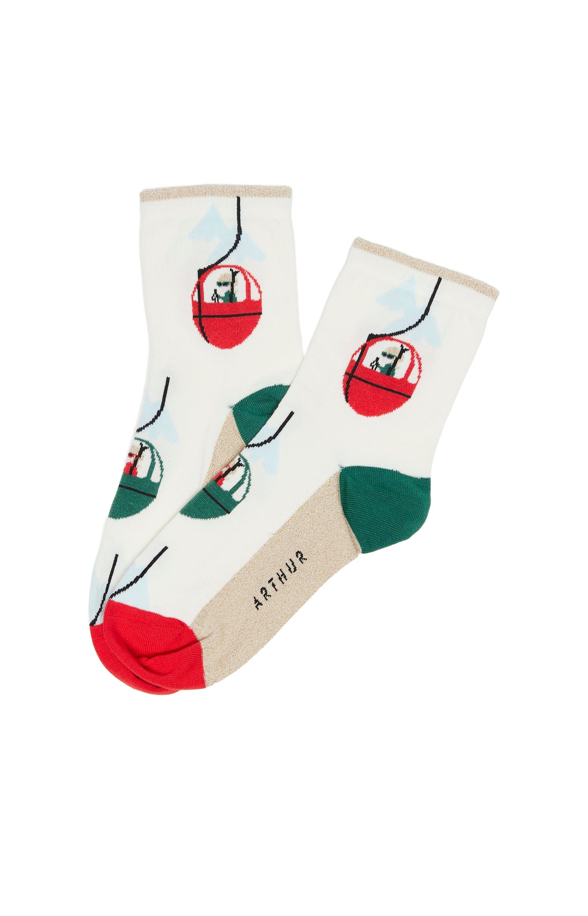 arthur-bob-t-l-cabine-chaussettes-femme-ivoire-36-40-coton image 1