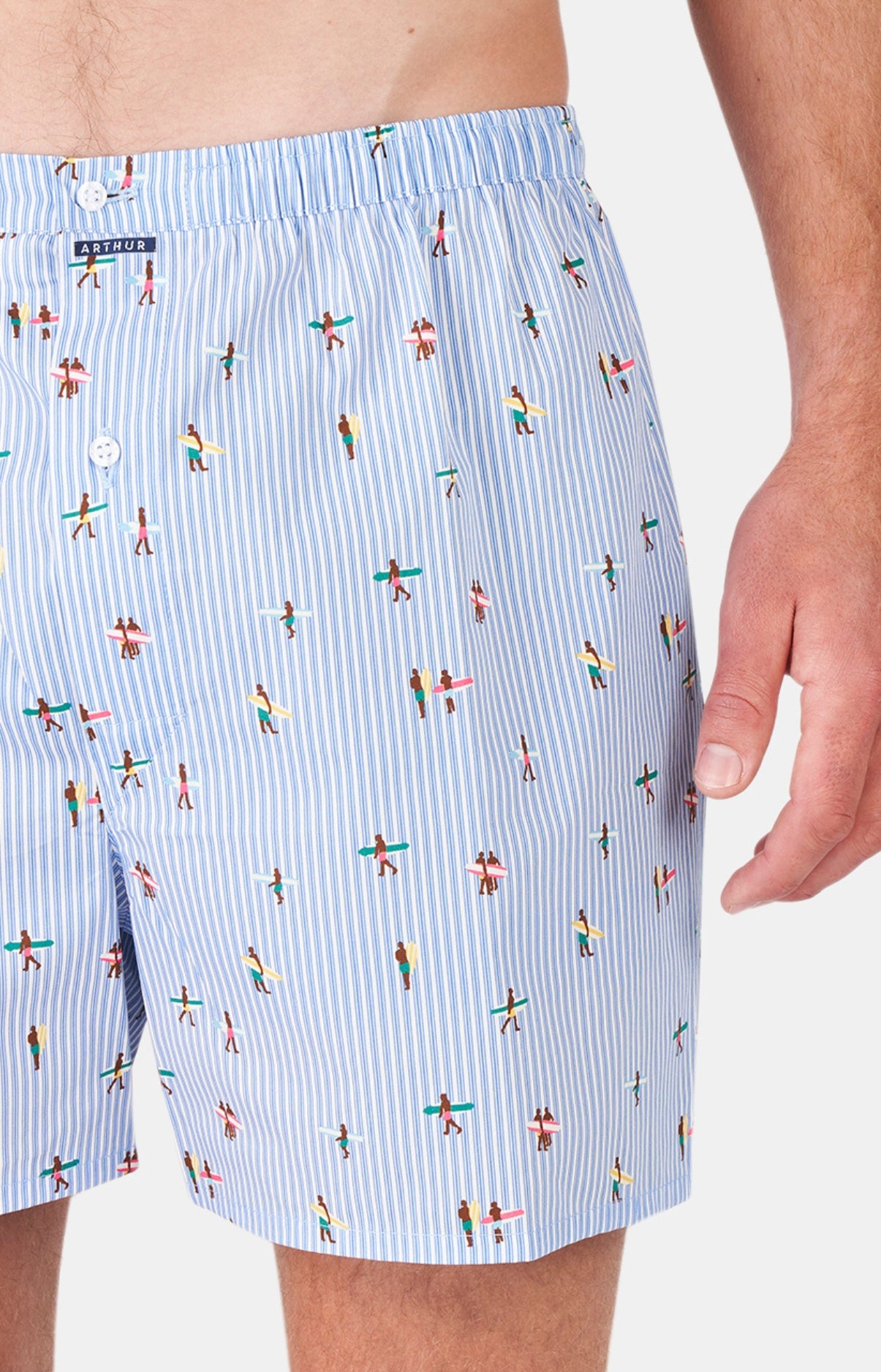 arthur-le-club-surf-cale-on-classique-homme-bleu-coton-bio image 2