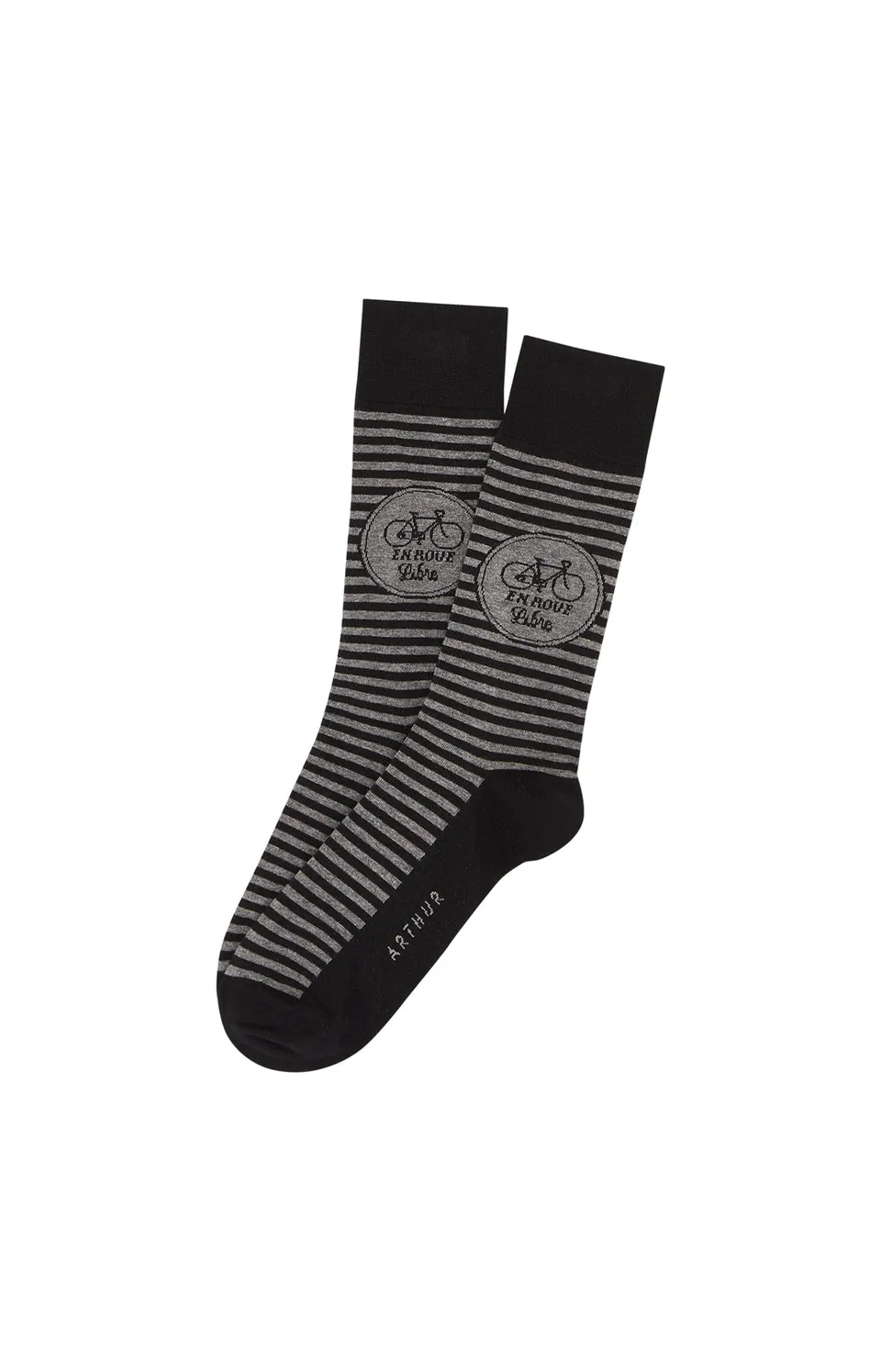 arthur-bob-en-roue-libre-chaussettes-noir-40-46-coton image 1