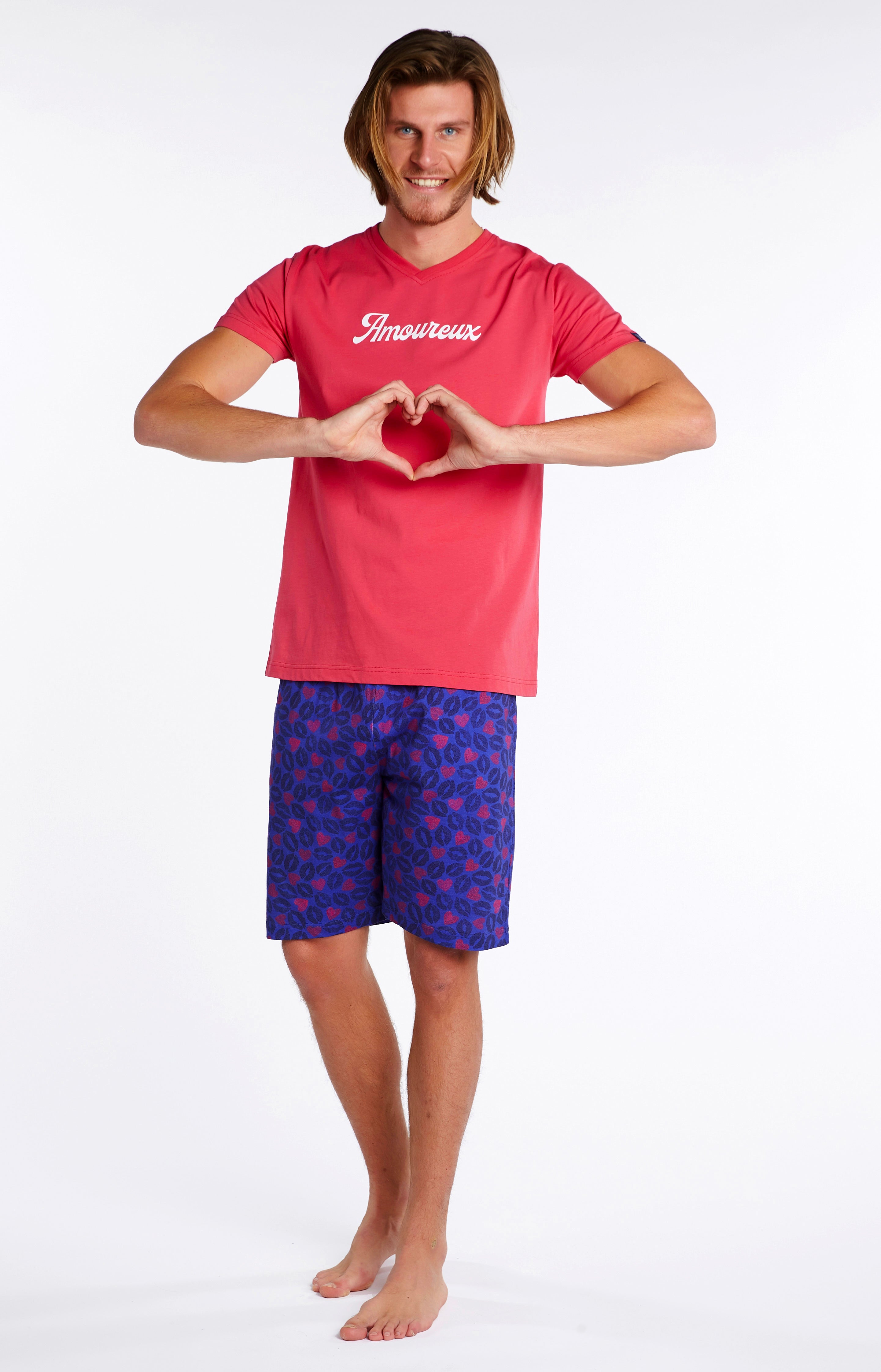 arthur-bob-amoureux-pyjashort-homme-coton-bio-marine image 2