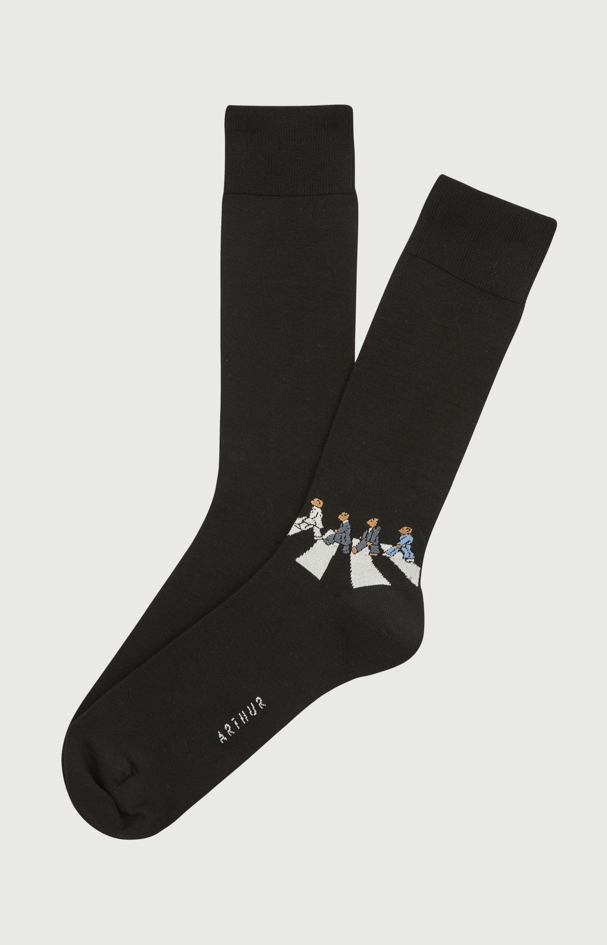 arthur-bob-a-bear-road-chaussettes-coton-noir image 1